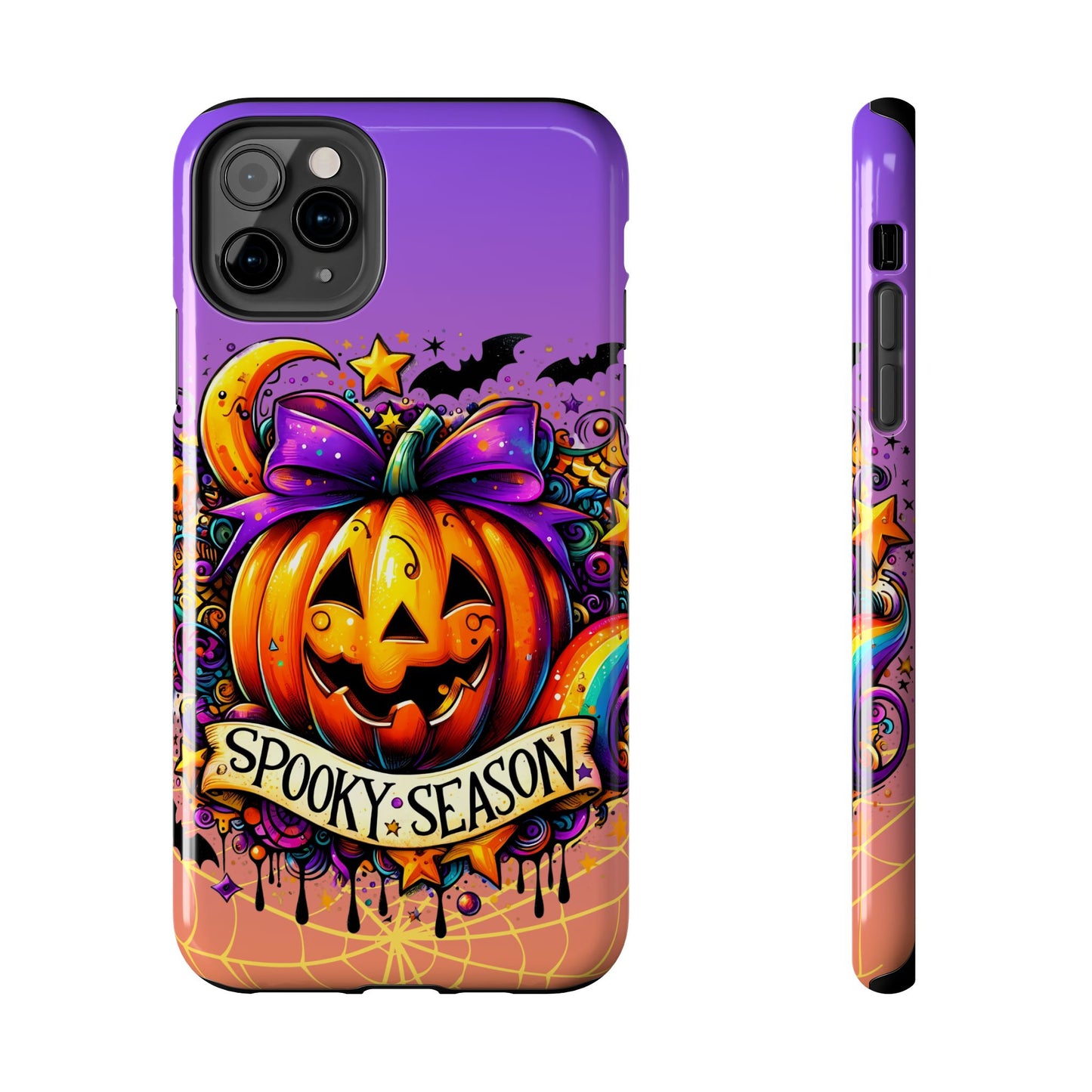 Spooky season pumpkin, Halloween themed Phone case iPhone compatible Models 11-16