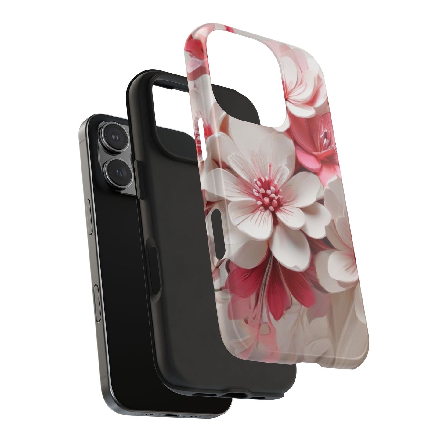Pink & White Floral Tough iPhone Case | Sole Artist Studio