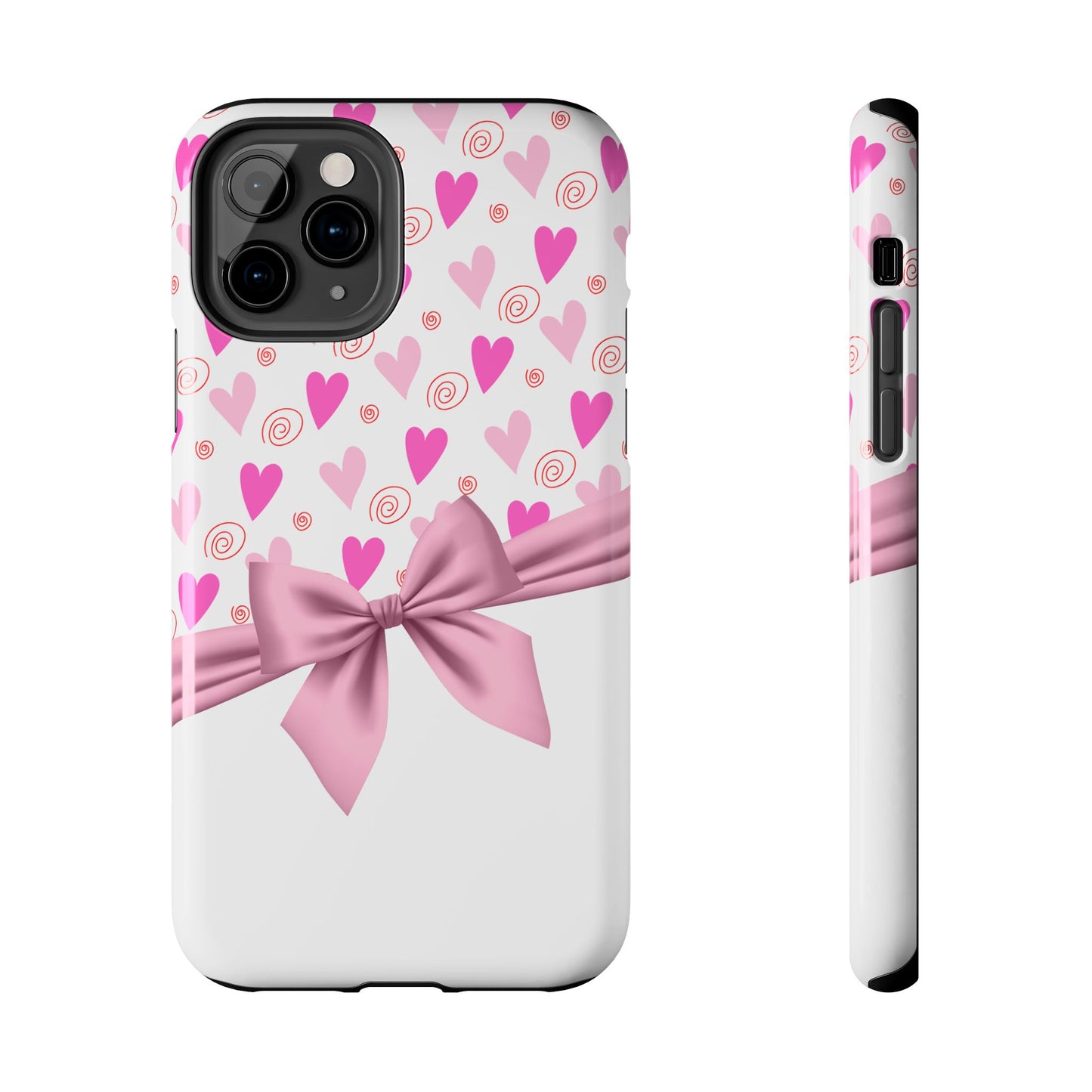 Hearts & Bow Valentines day iPhone case- Romantic & stylish design