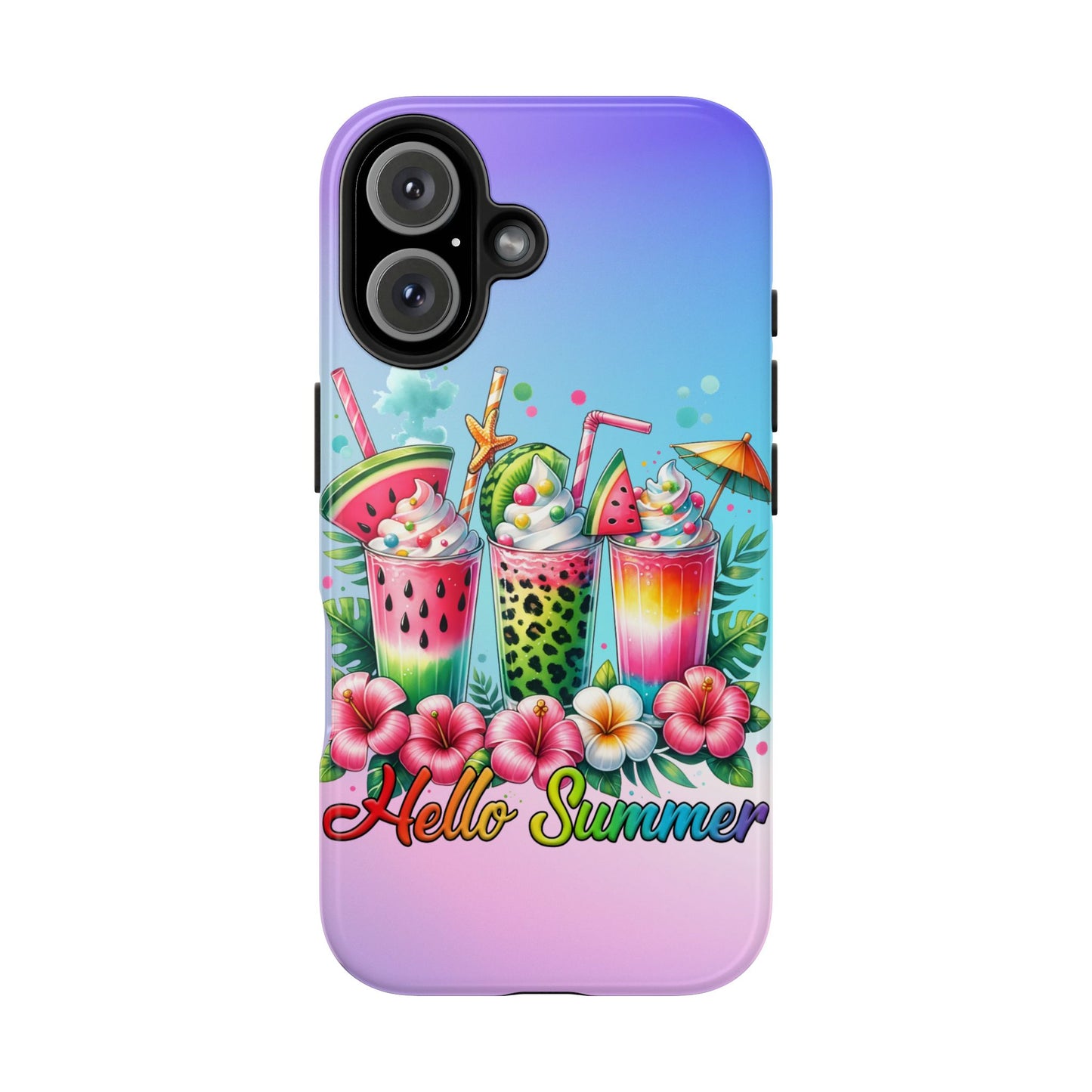 HELLO SUMMER aesthetics Phone case. Compatible with iPhone models 11-16 Custom phone case for smartphones. design for Girls, Woman