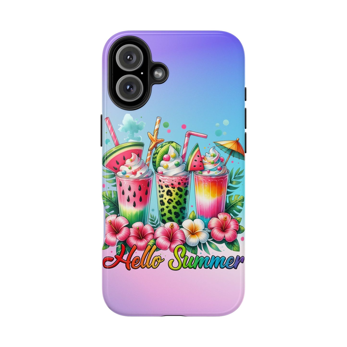 HELLO SUMMER aesthetics Phone case. Compatible with iPhone models 11-16 Custom phone case for smartphones. design for Girls, Woman
