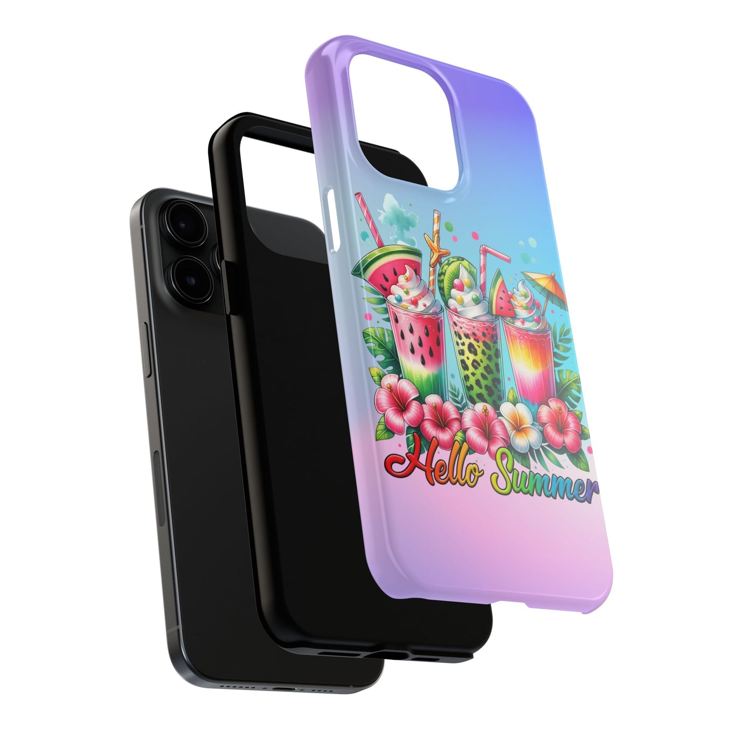 HELLO SUMMER aesthetics Phone case. Compatible with iPhone models 11-16 Custom phone case for smartphones. design for Girls, Woman