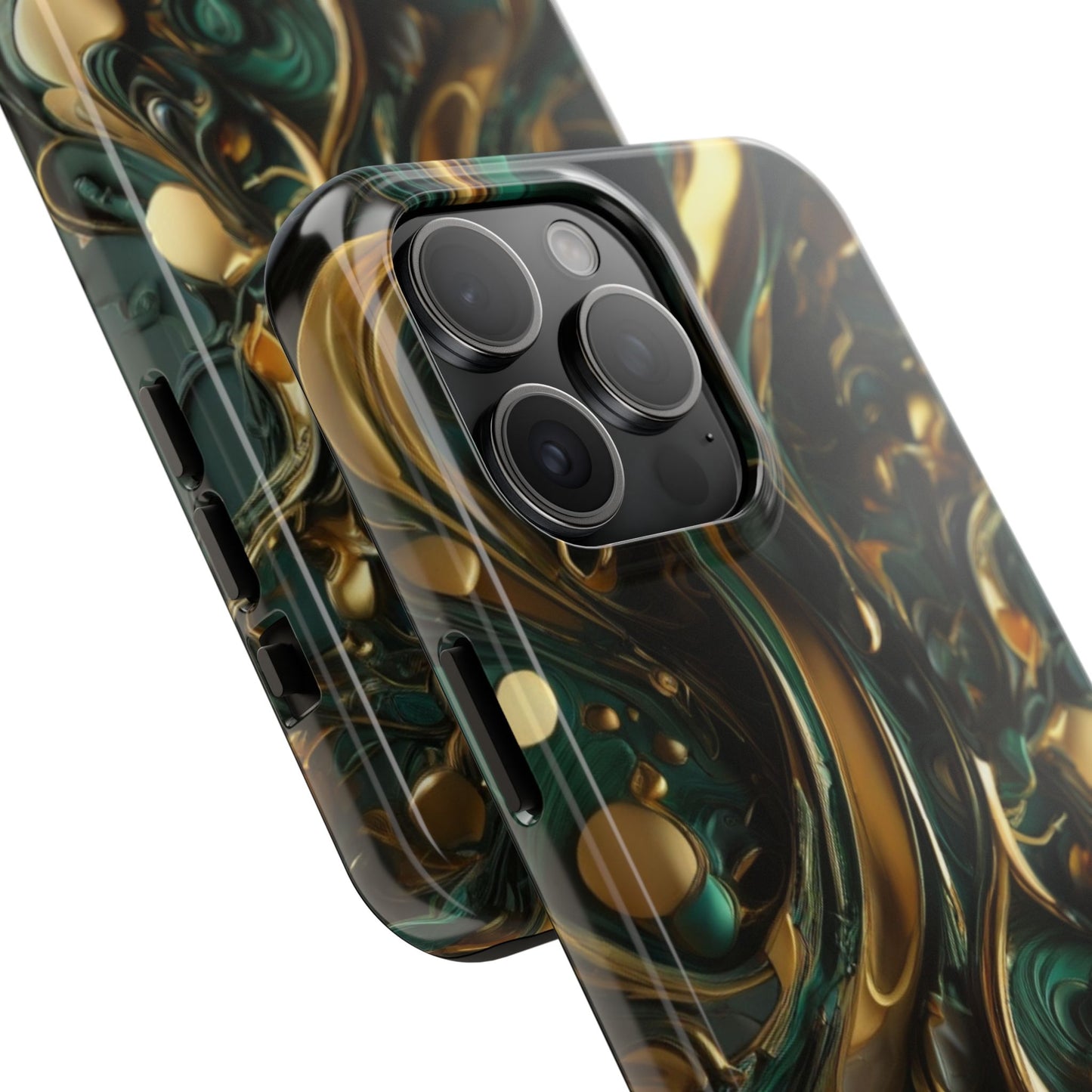 Green & gold abstract phone case- St.Patrick's Day- elegant phone cover