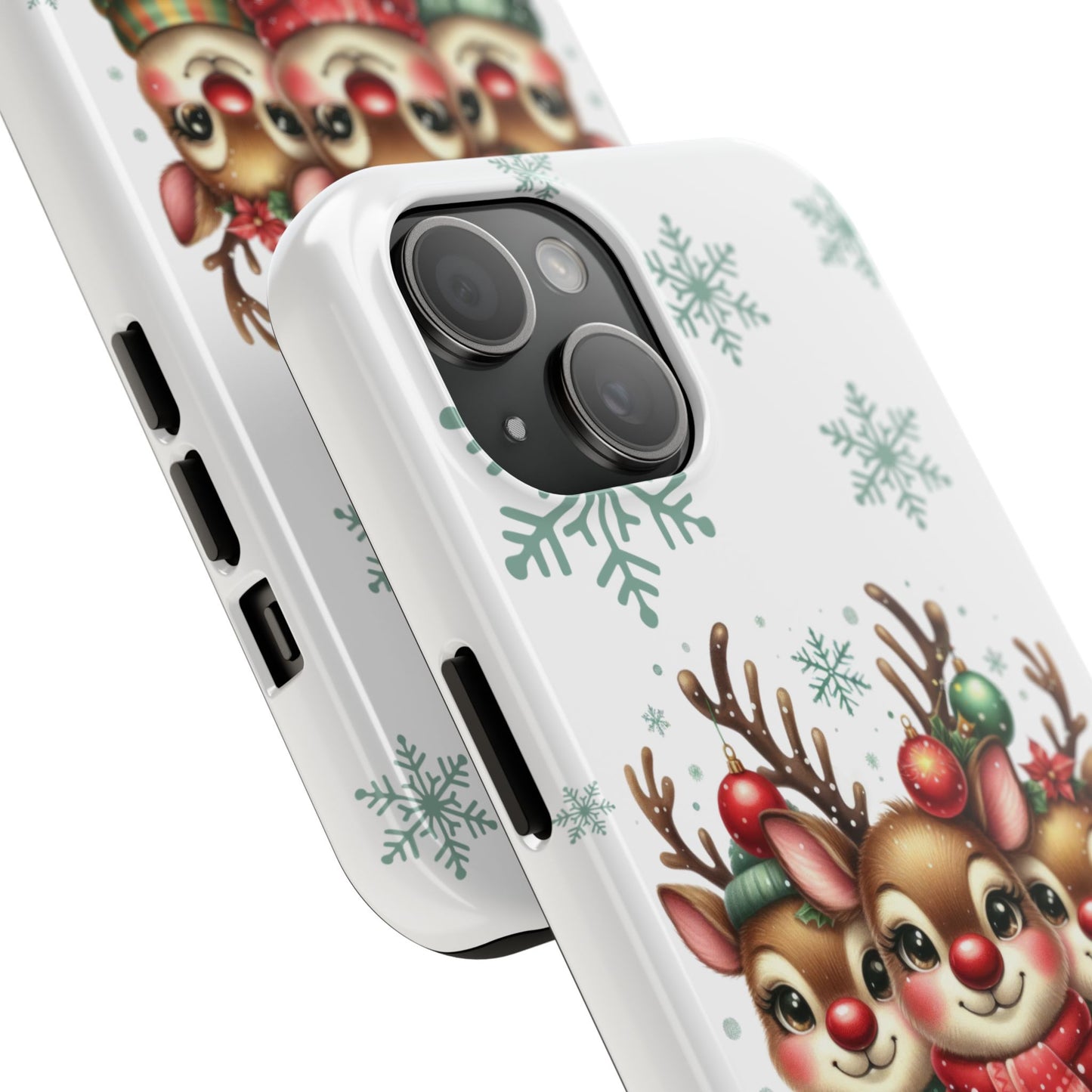 Festive reindeer Christmas iPhone 16 Case, Christmas iPhone Cover, Festive Holiday Accessory, Cute Xmas Phone Protector, Winter Santa Tech