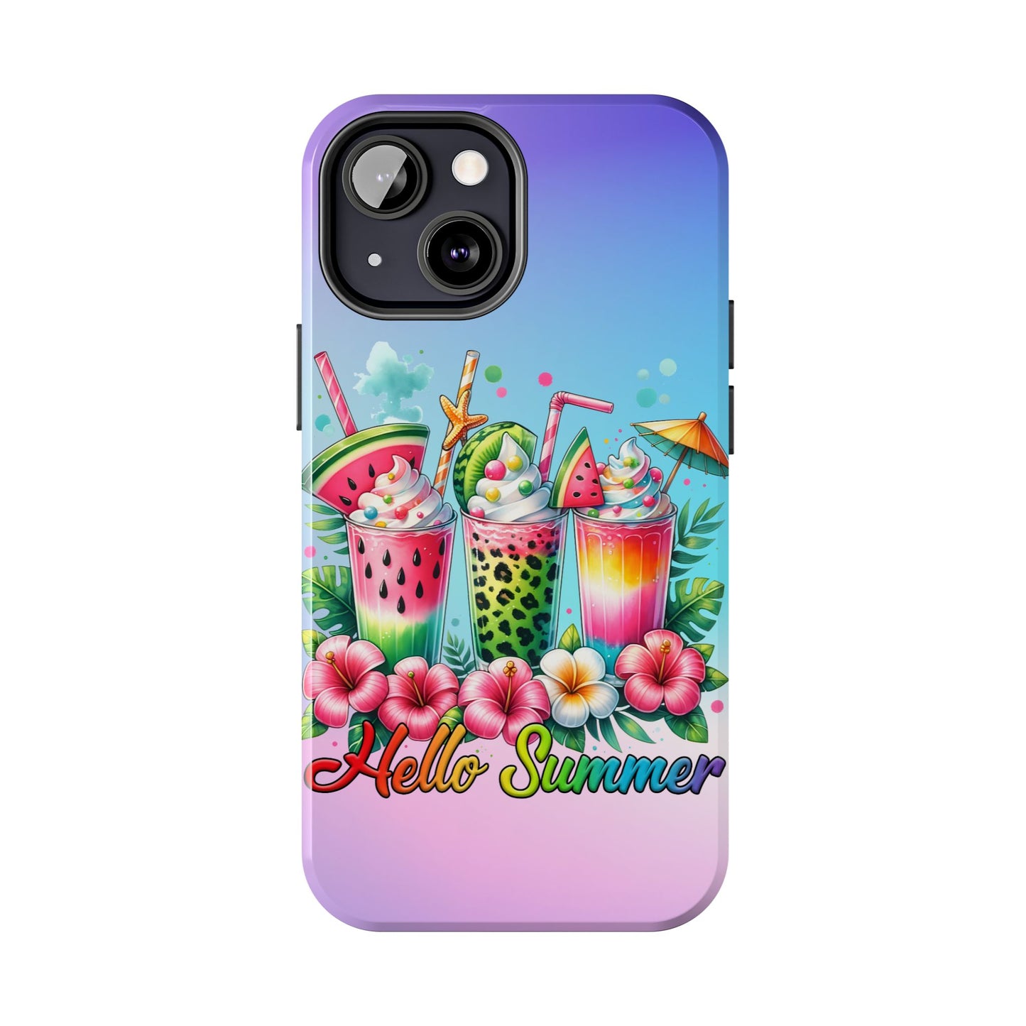 HELLO SUMMER aesthetics Phone case. Compatible with iPhone models 11-16 Custom phone case for smartphones. design for Girls, Woman
