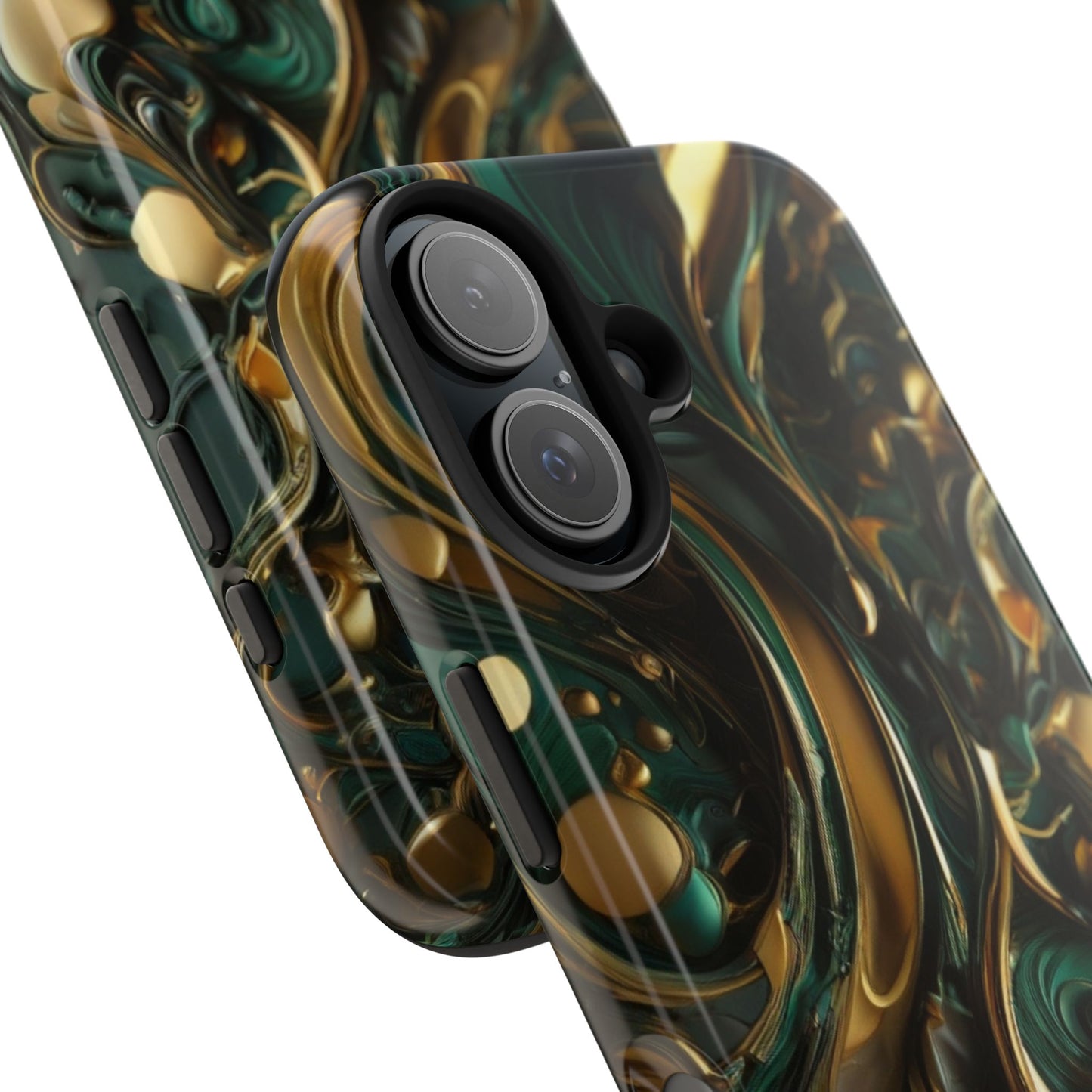 Green & gold abstract phone case- St.Patrick's Day- elegant phone cover