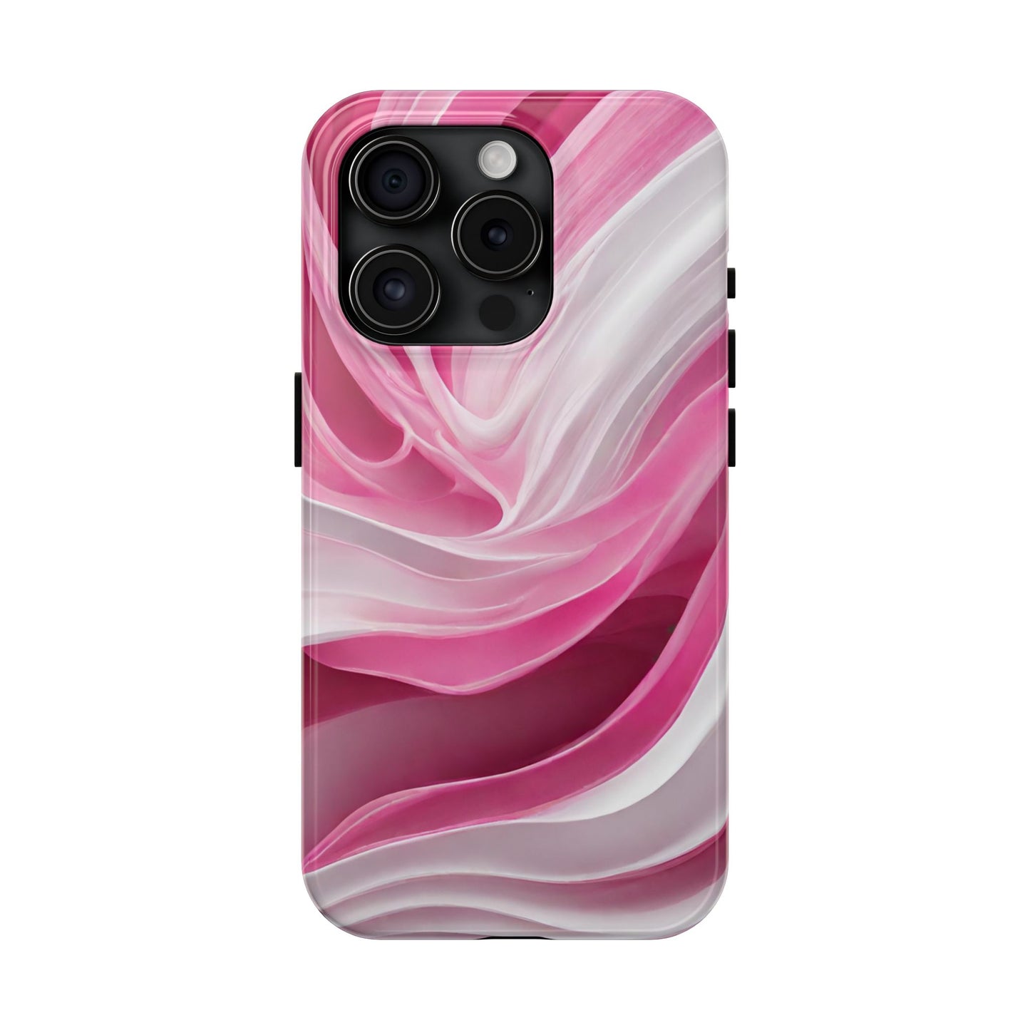 Pink & white wave-abstract iPhone case-phone accessories
