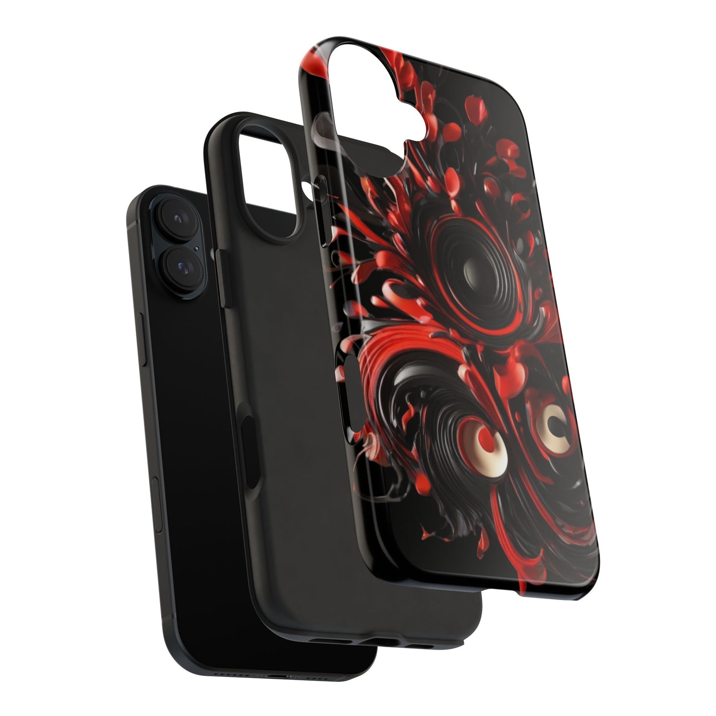 Red & Black Abstract Phone Case iPhone compatible