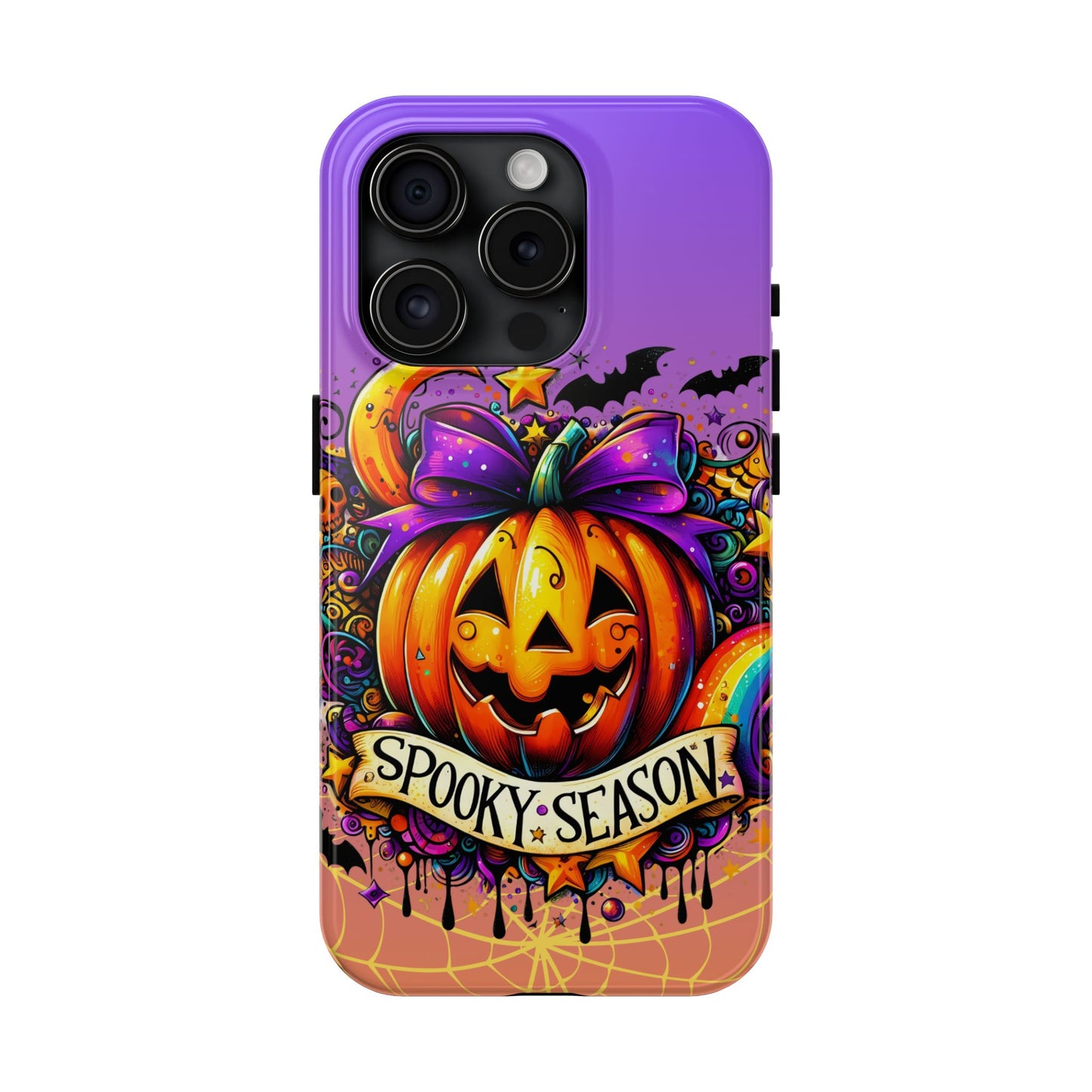 Spooky season pumpkin, Halloween themed Phone case iPhone compatible Models 11-16