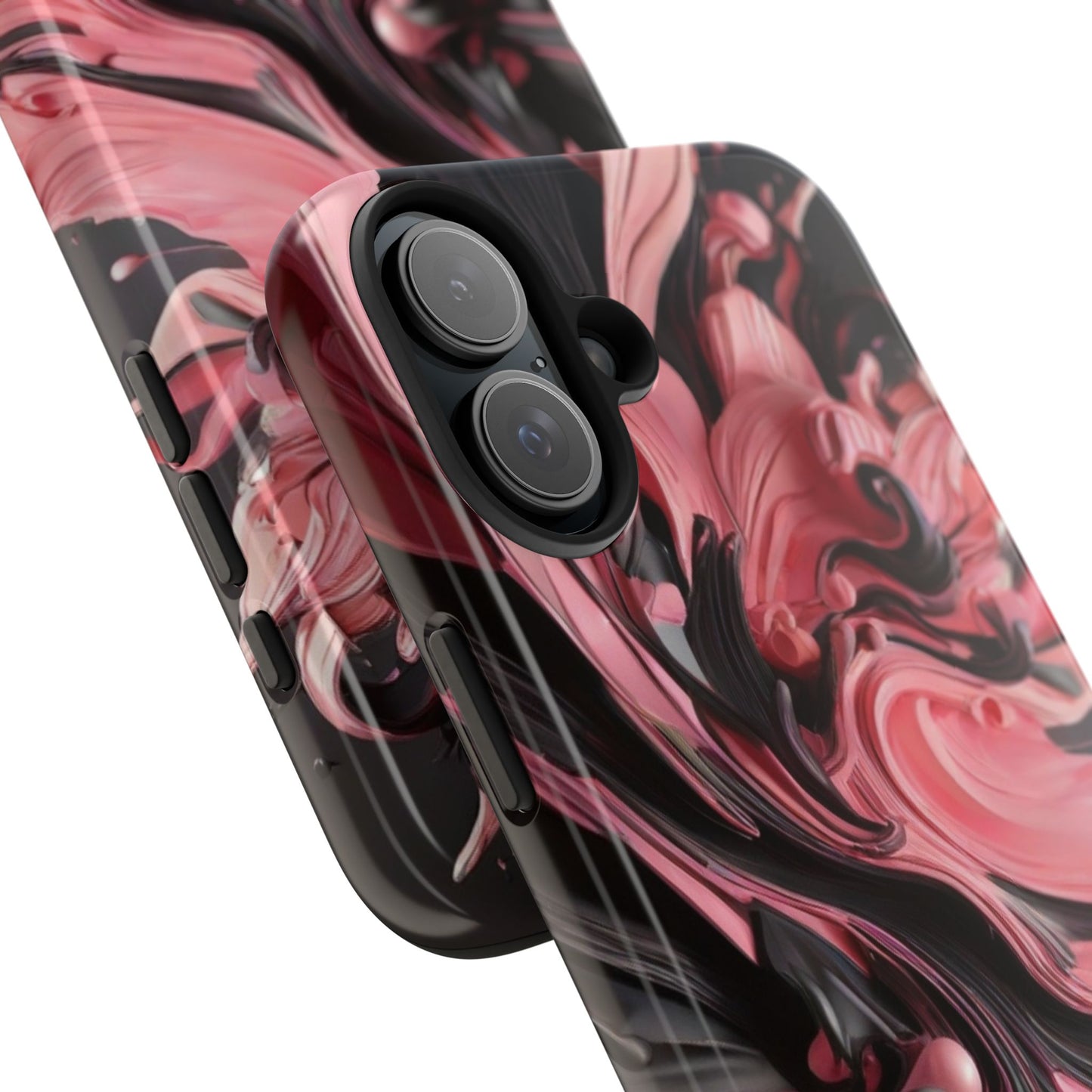 Pink & black abstract iPhone case- aesthetic & stylish design