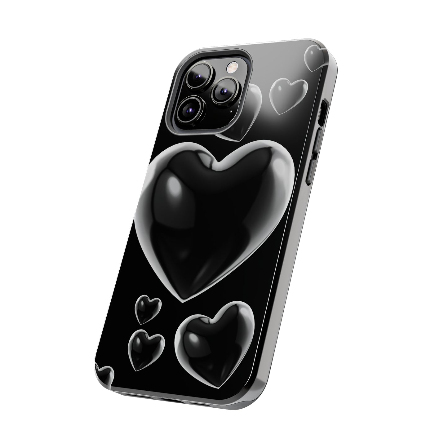 Black & White heart/ Tough IPhone Case