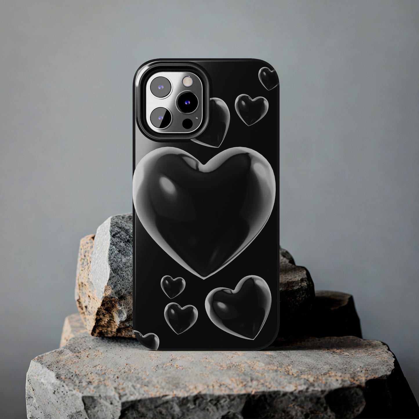 Black & White heart/ Tough IPhone Case
