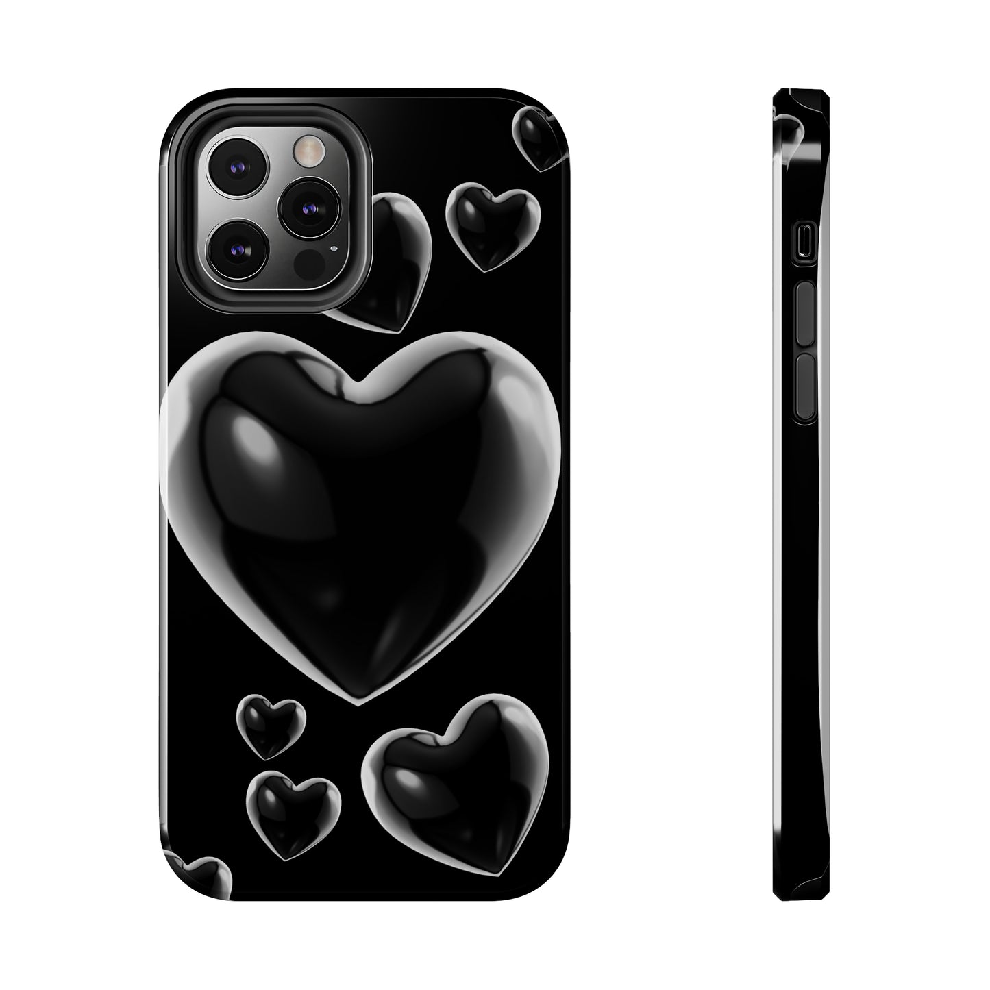 Black & White heart/ Tough IPhone Case