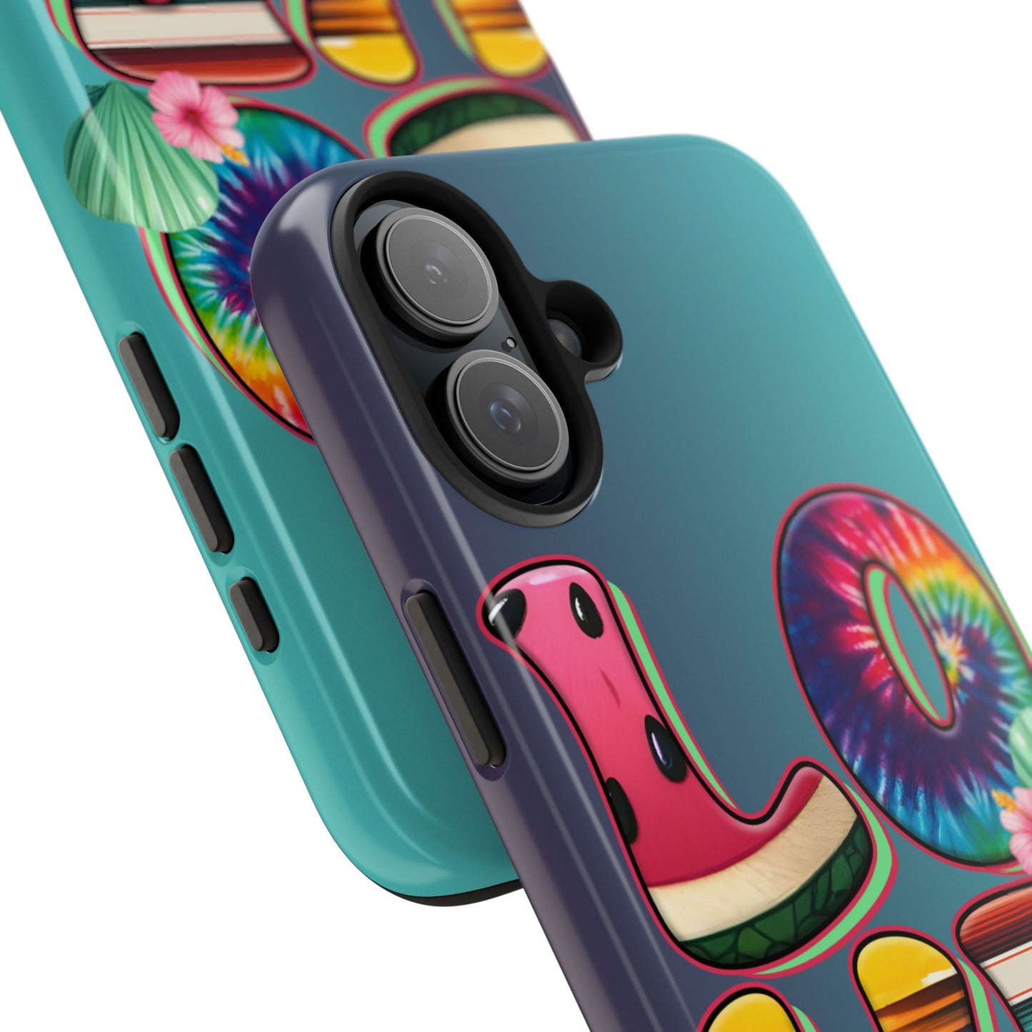 Boho style LOVE summer aesthetics iPhone case. Compatible with iPhone models 11-16 Custom phone case for smartphones. design for Girls, Woman