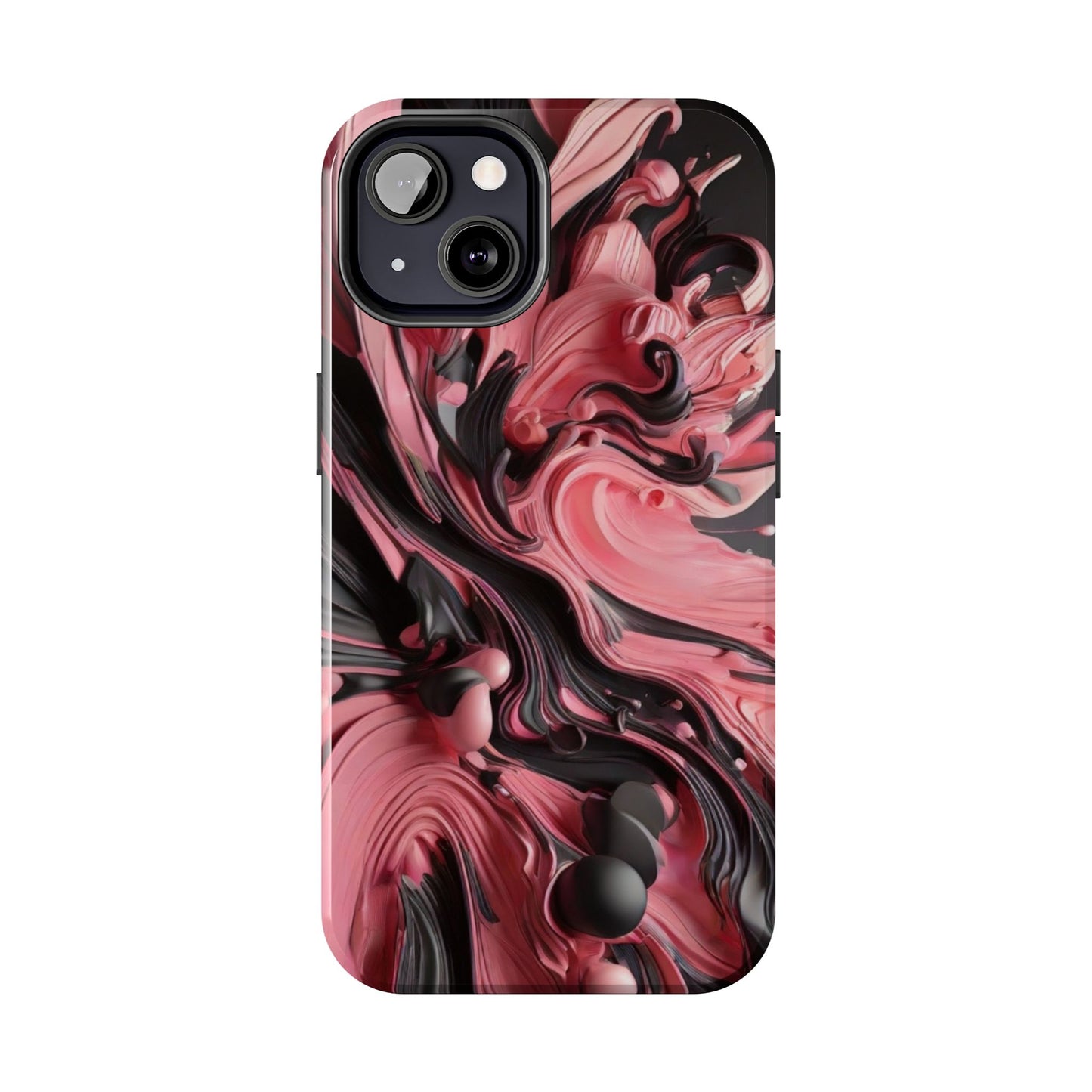 Pink & black abstract iPhone case- aesthetic & stylish design