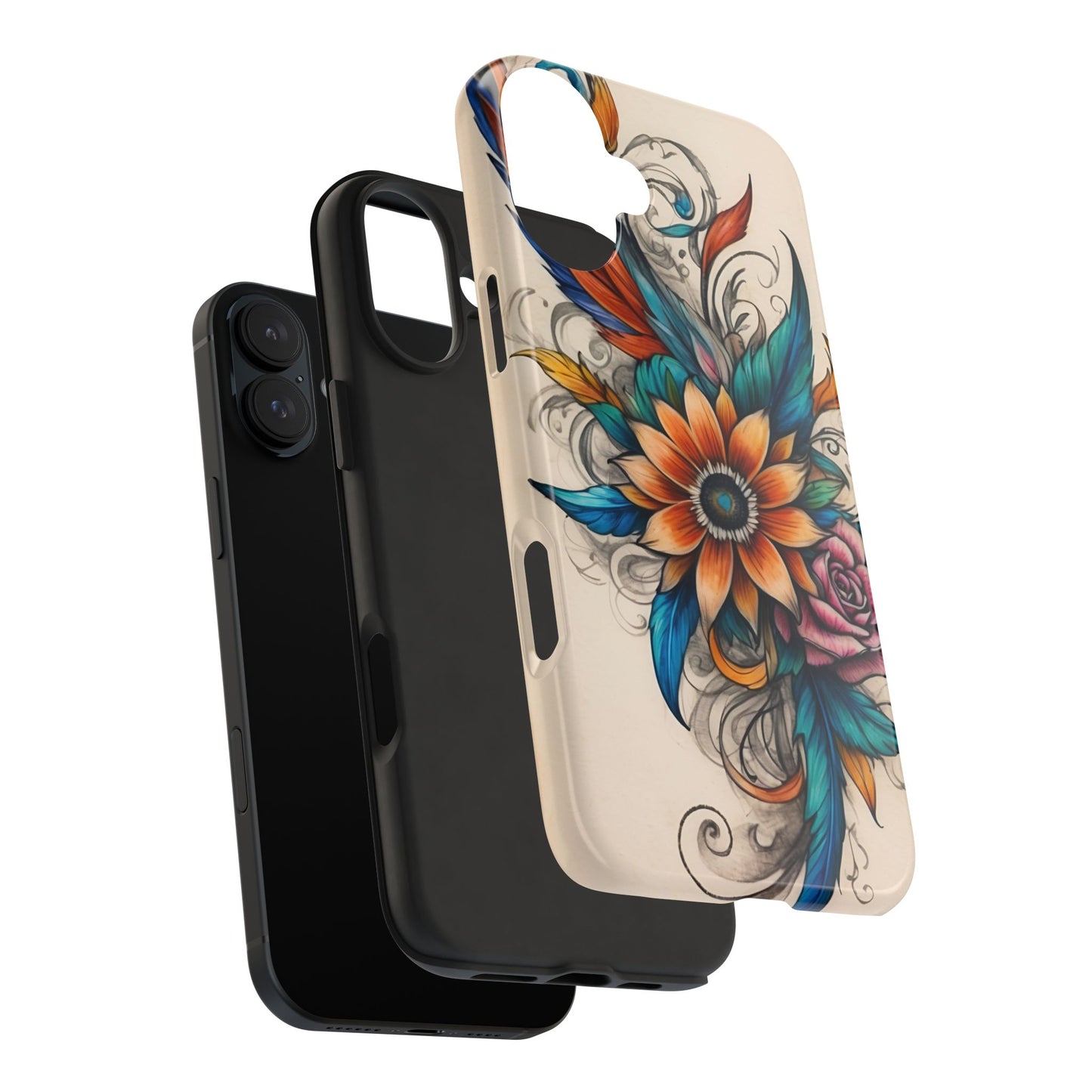 Tattoo Style Floral iPhone Case | Sole Artist Studio