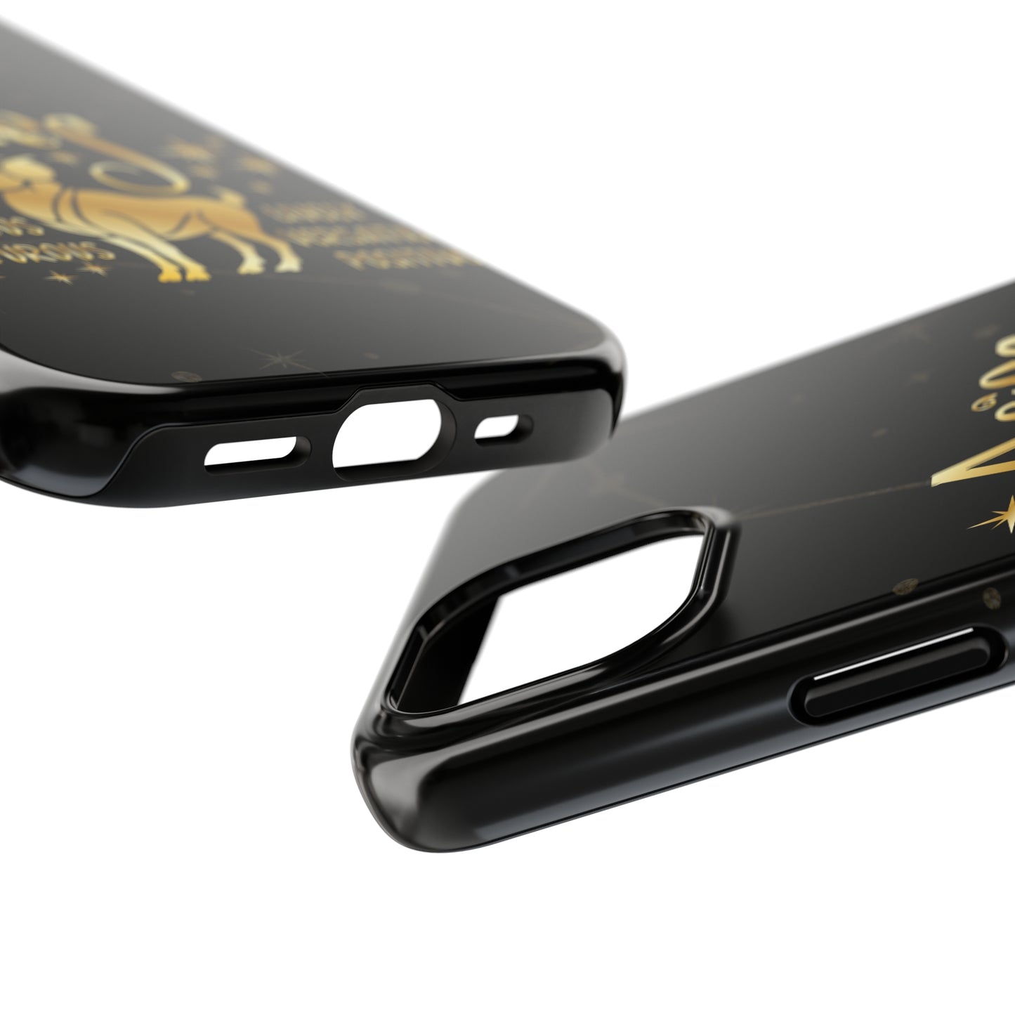 Aries traits, black & gold Iphone case