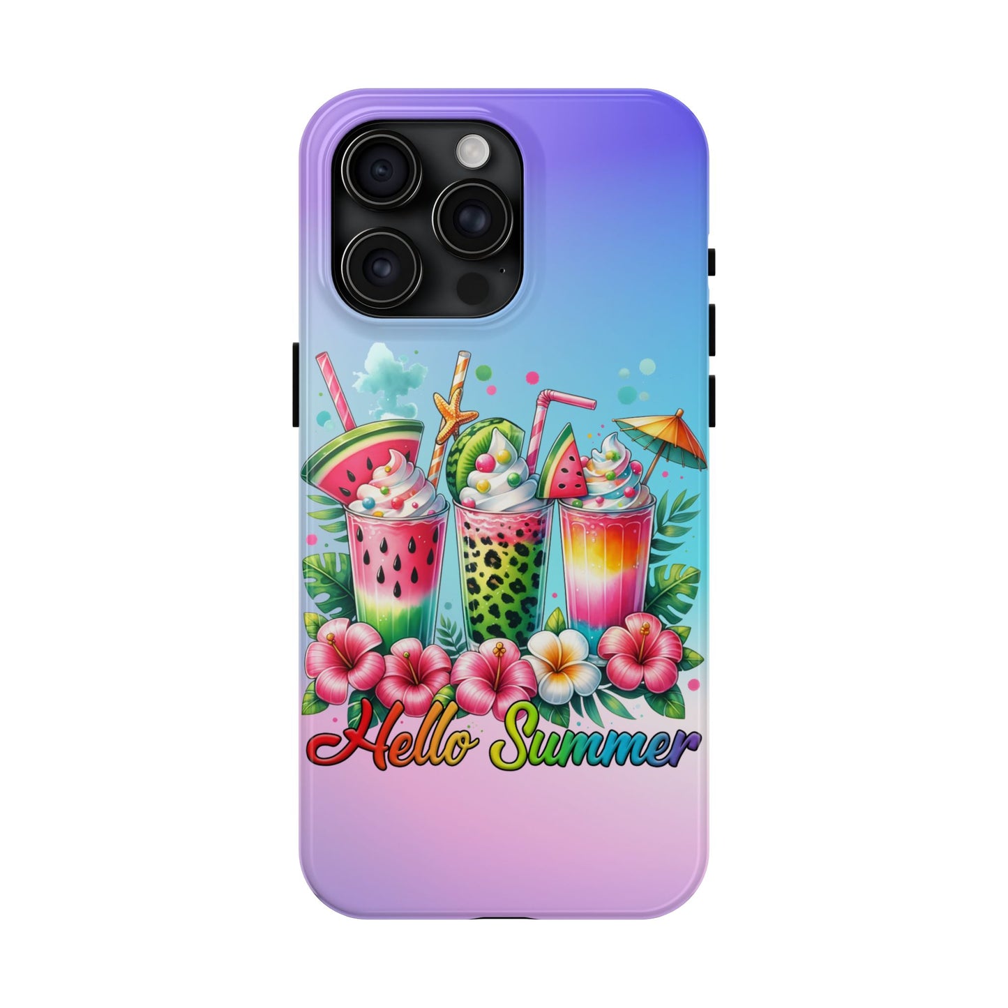 HELLO SUMMER aesthetics Phone case. Compatible with iPhone models 11-16 Custom phone case for smartphones. design for Girls, Woman