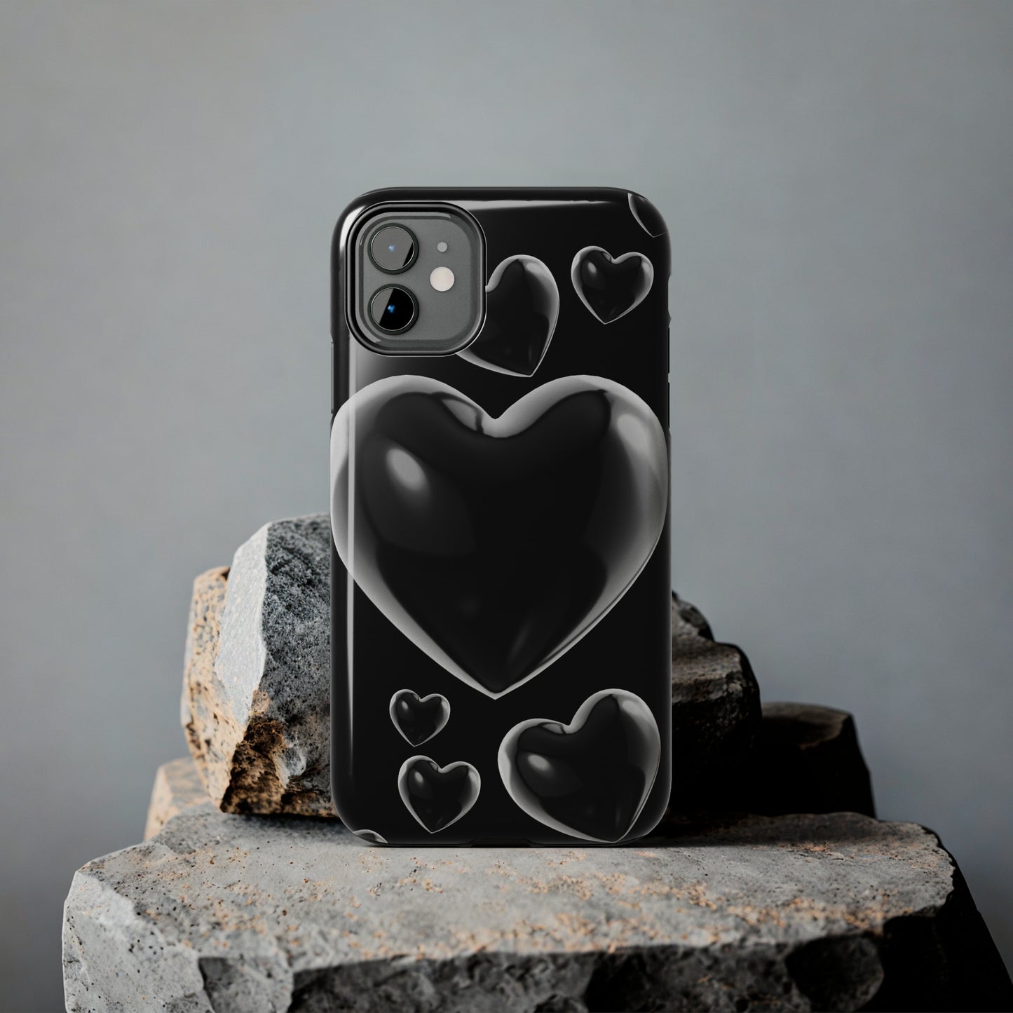Black & White heart/ Tough IPhone Case
