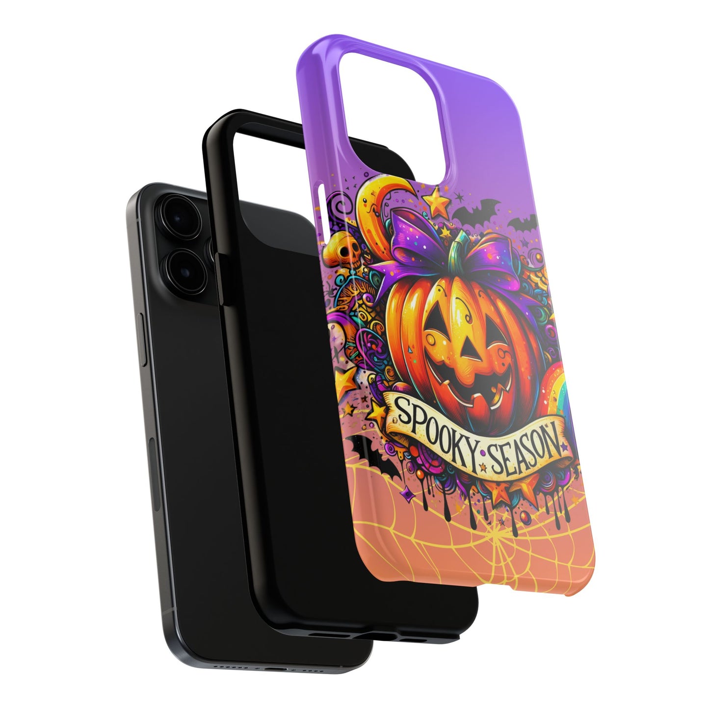Spooky season pumpkin, Halloween themed Phone case iPhone compatible Models 11-16