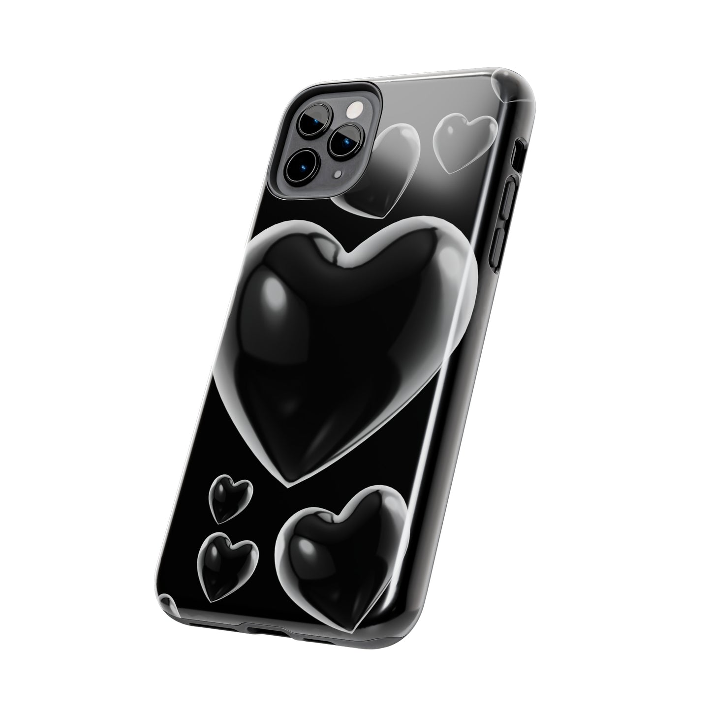 Black & White heart/ Tough IPhone Case