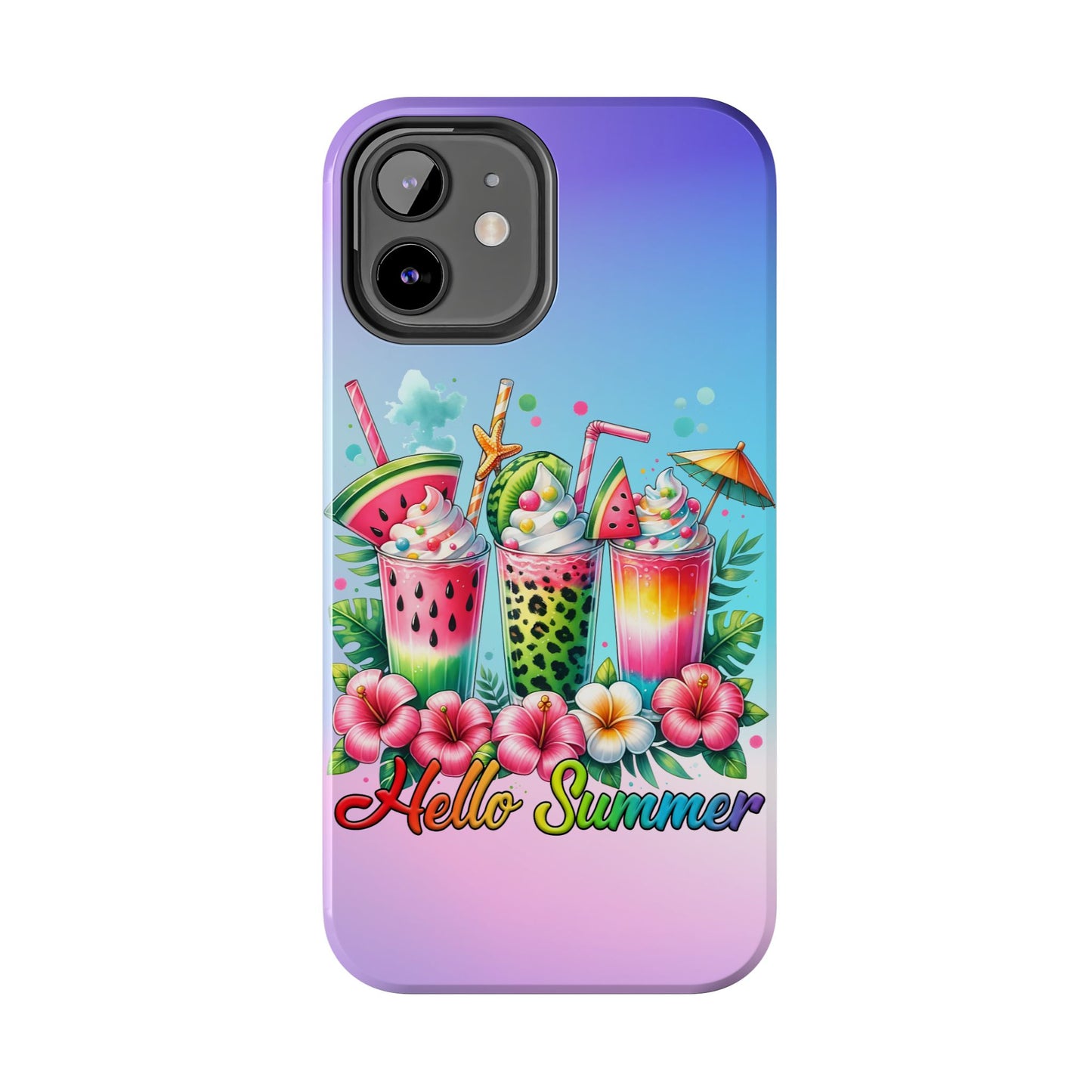 HELLO SUMMER aesthetics Phone case. Compatible with iPhone models 11-16 Custom phone case for smartphones. design for Girls, Woman