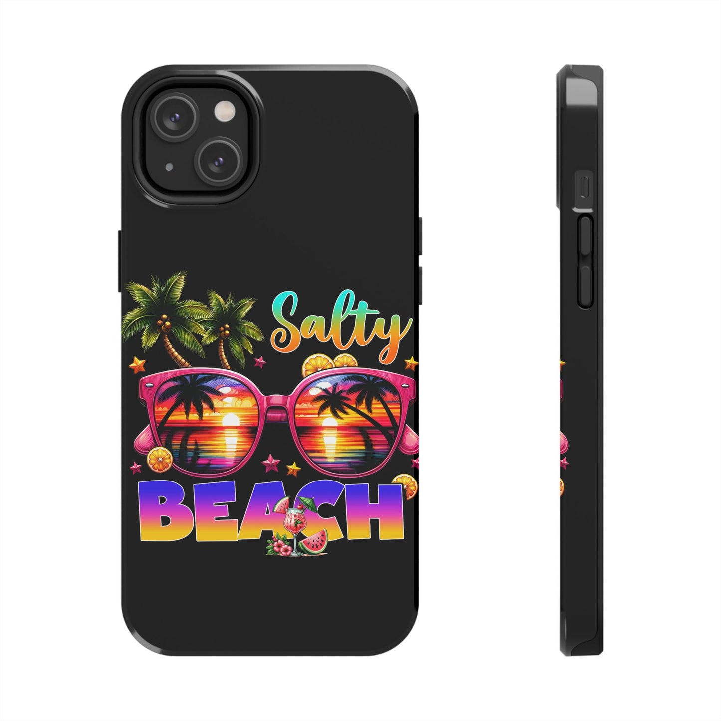 Salty beach summer aesthetics iPhone case. Compatible with iPhone models 11-16. Custom phone case for smartphones. design for Girls, Woman