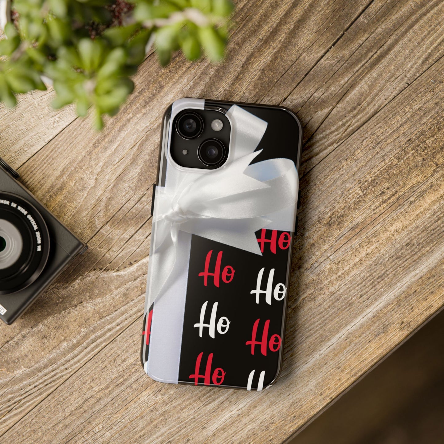 Ho Ho Ho Ribbon Bow Christmas iPhone Case | Sole Artist Studio
