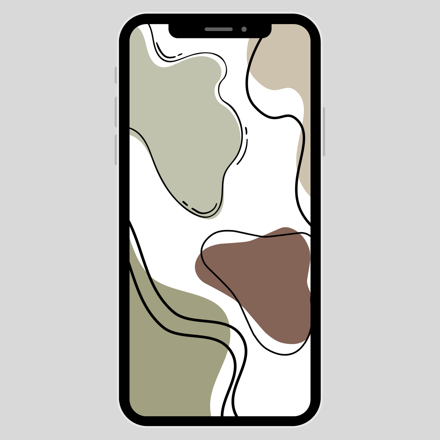 iPhone wallpaper/ boho green/ instant download