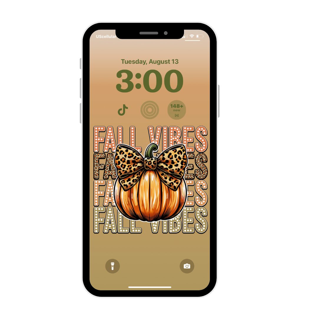 Fall Vibes iPhone wallpaper iPhone lock screen art digital download
