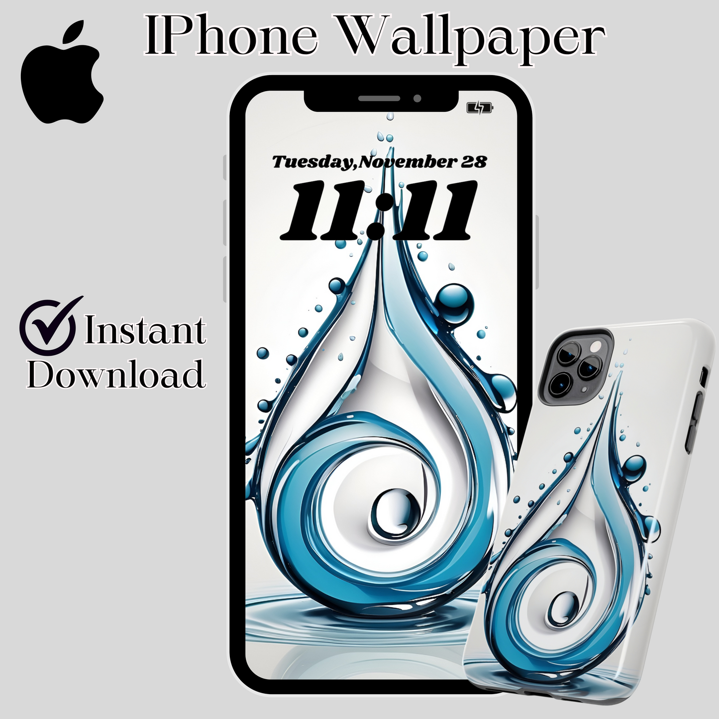 IPhone wallpaper/mystical raindrop/ instant download