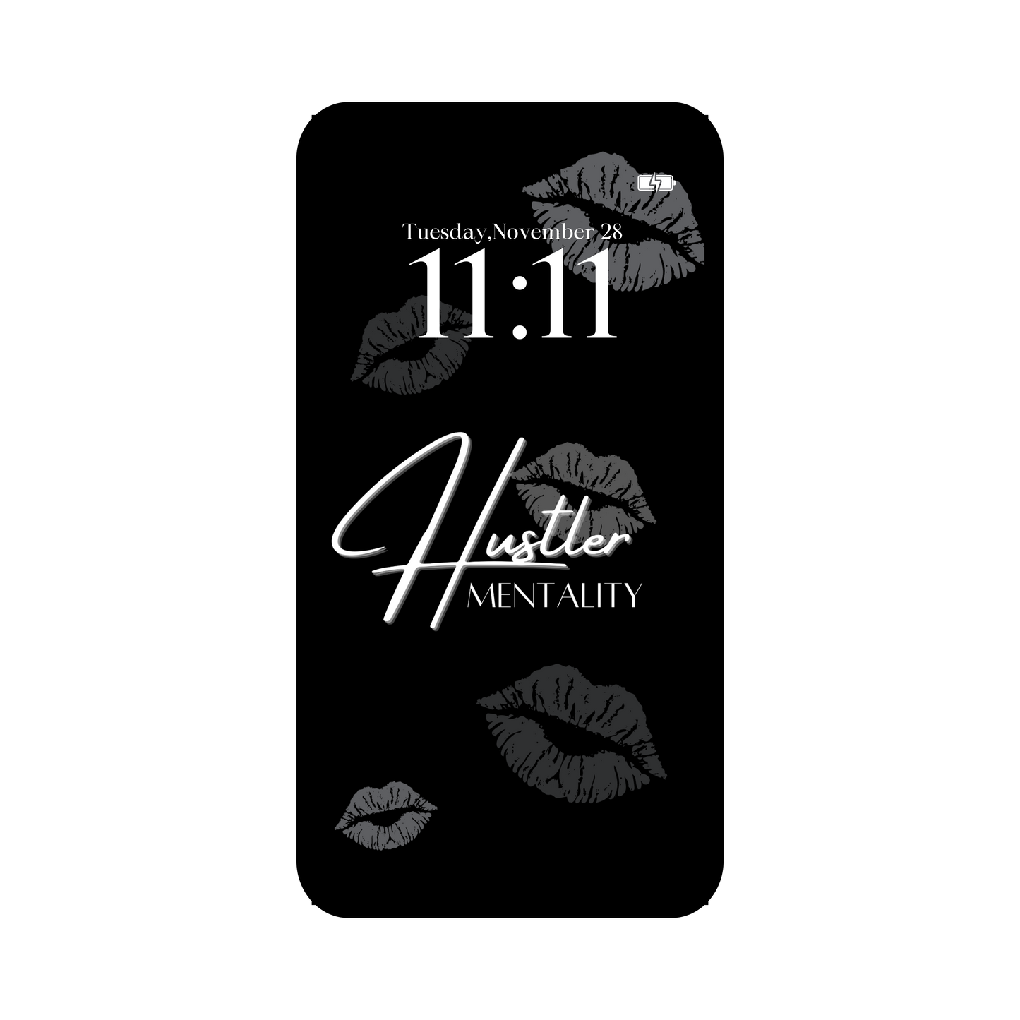 Hustler mentality phone wallpaper iPhone lock screen art digital download