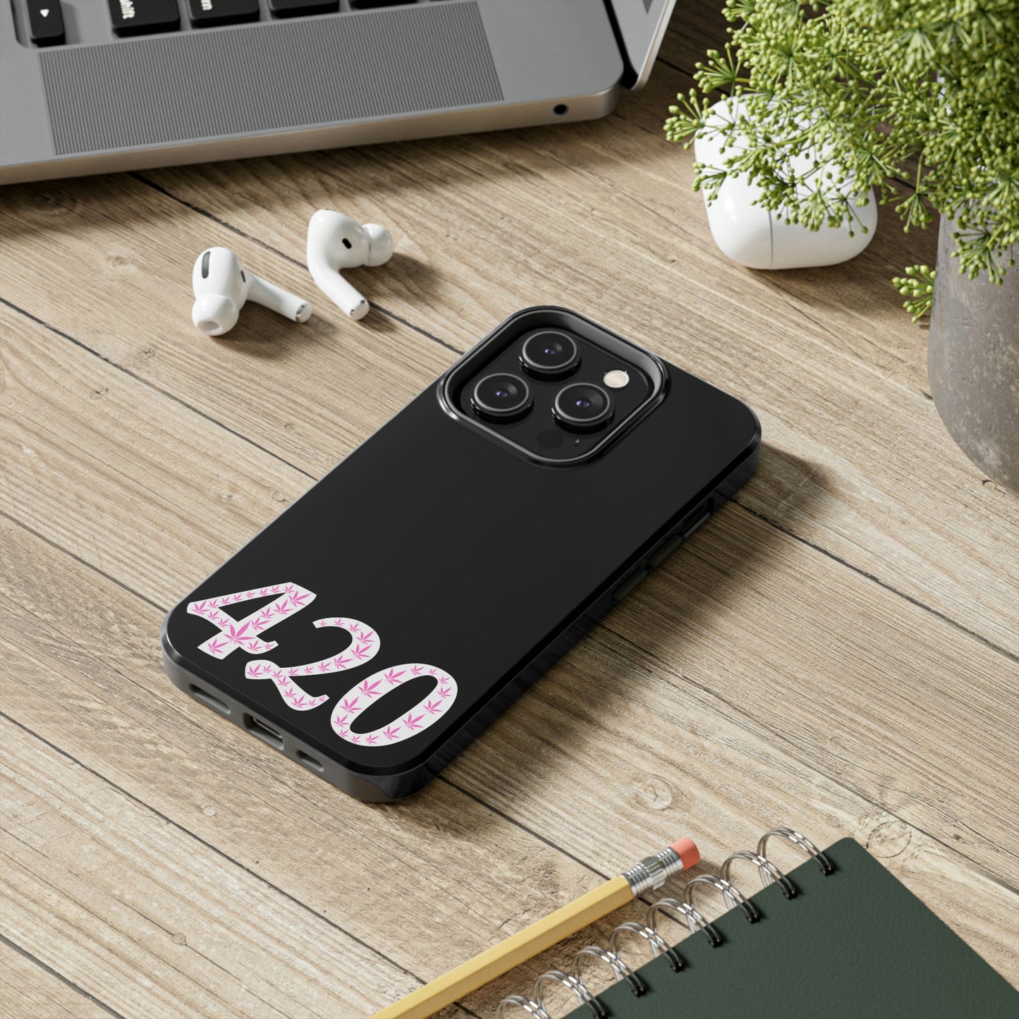 420 pink pot leaf Tough IPhone Cases, Case-Mate