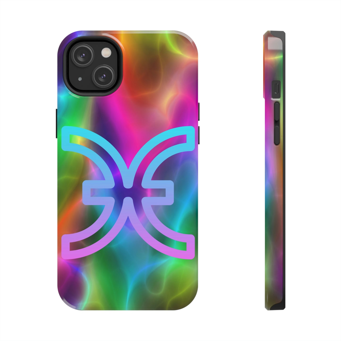 Rainbow art, pisces / Tough IPhone case/ Zodiac