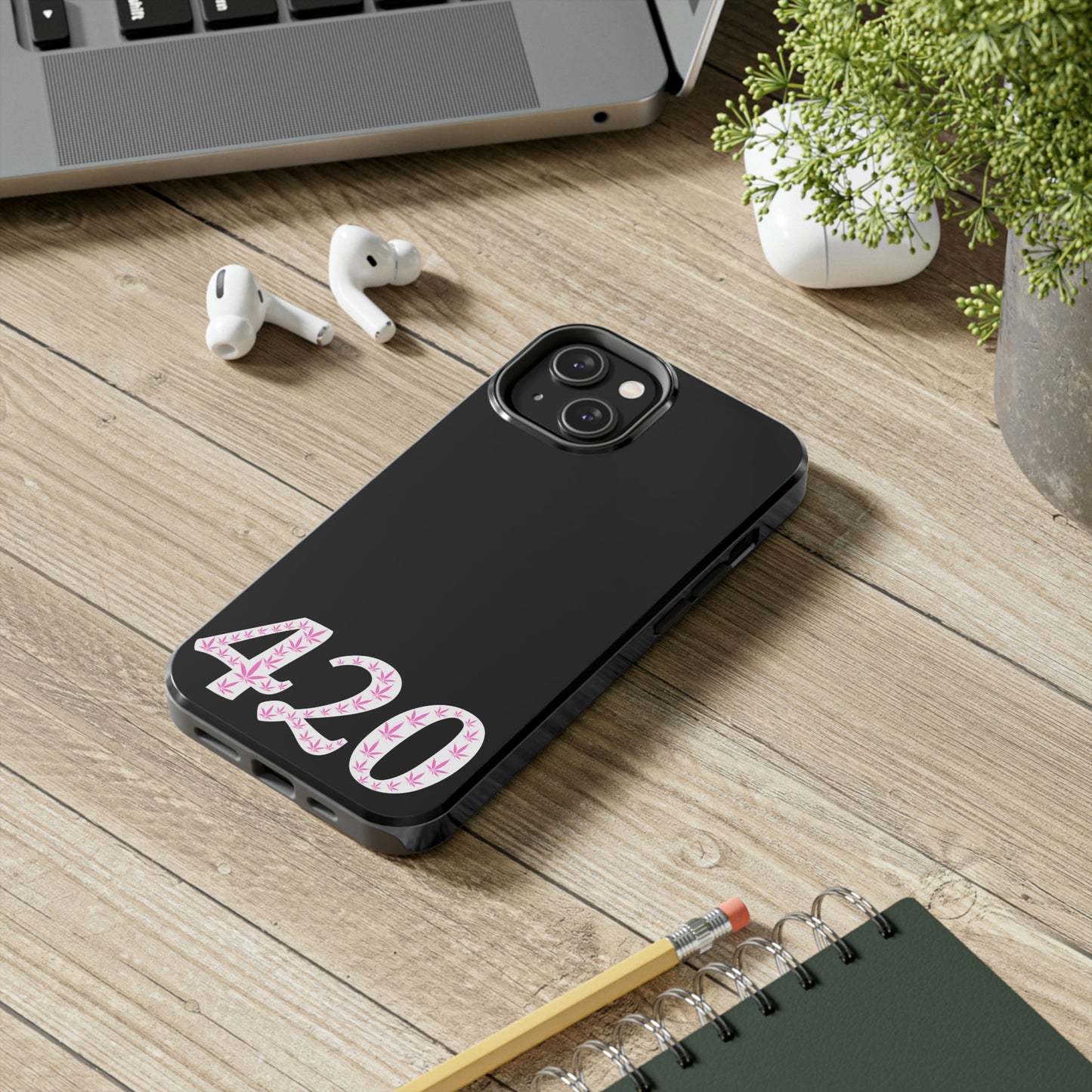 420 pink pot leaf Tough IPhone Cases, Case-Mate