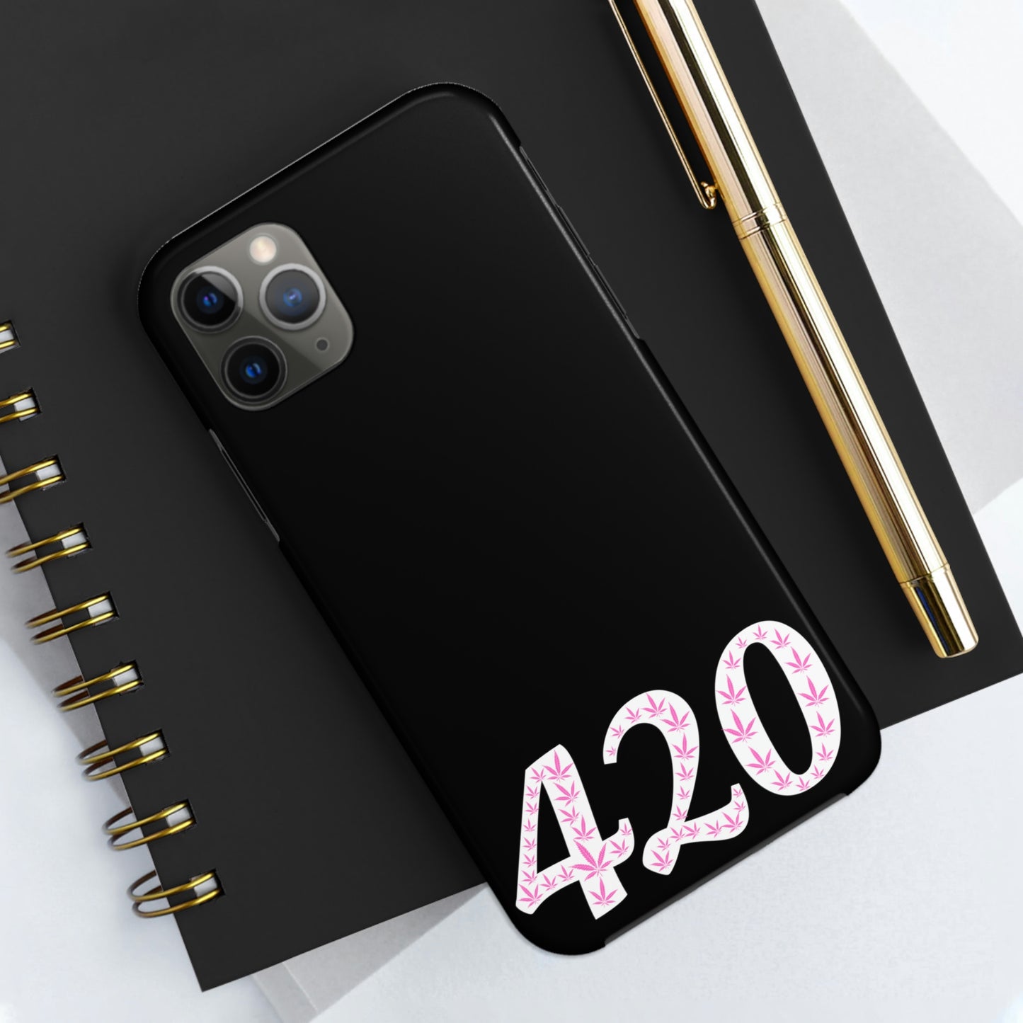 420 pink pot leaf Tough IPhone Cases, Case-Mate