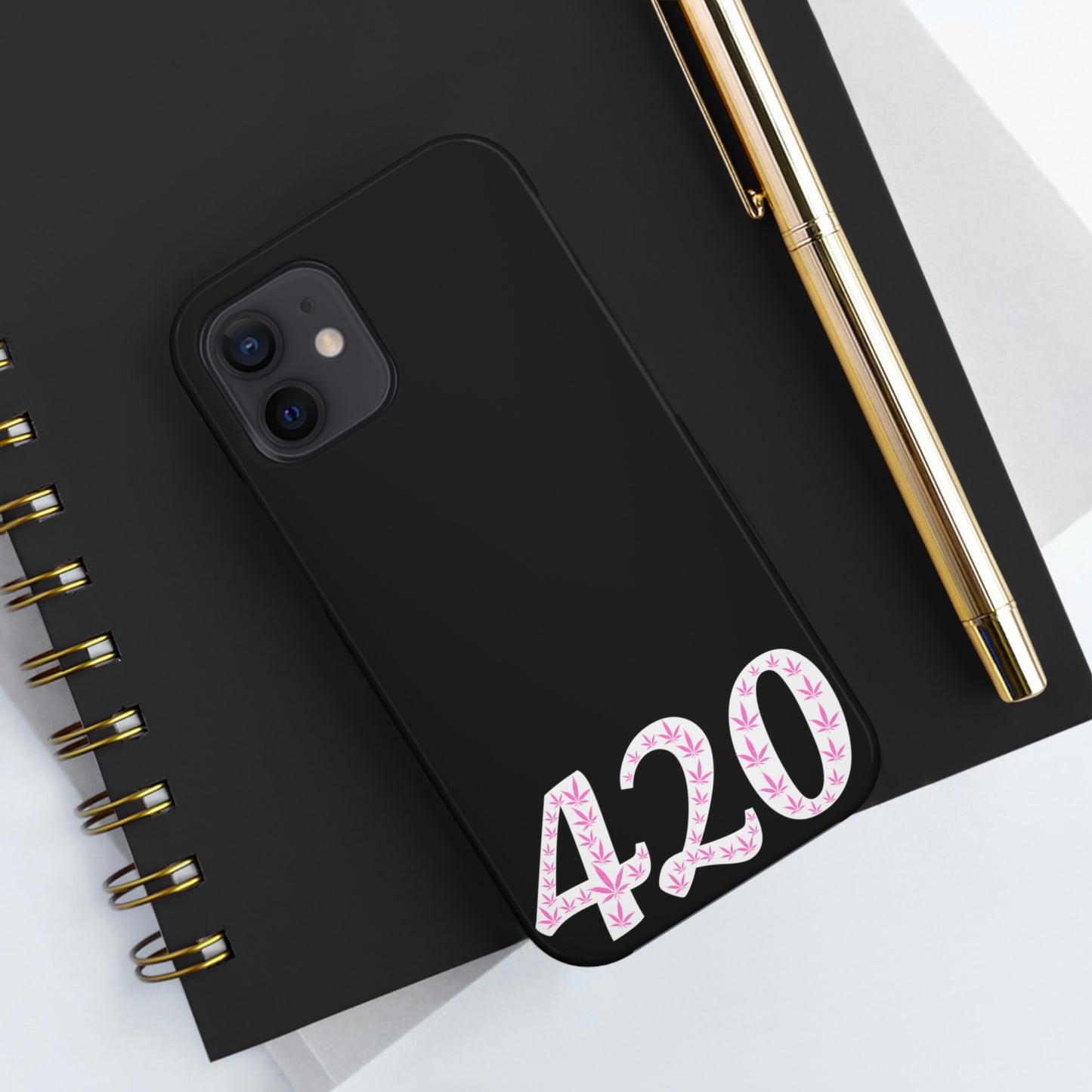 420 pink pot leaf Tough IPhone Cases, Case-Mate