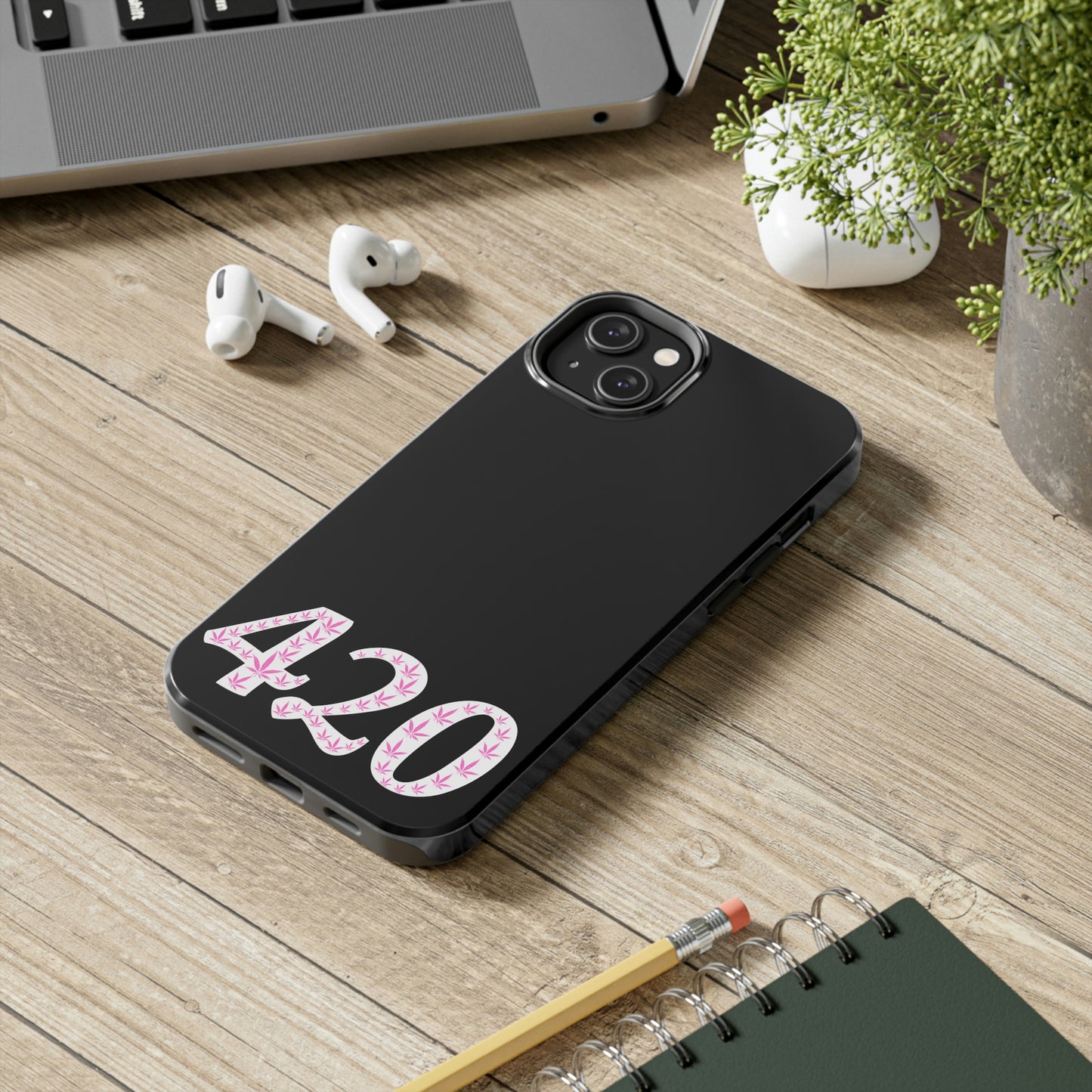 420 pink pot leaf Tough IPhone Cases, Case-Mate