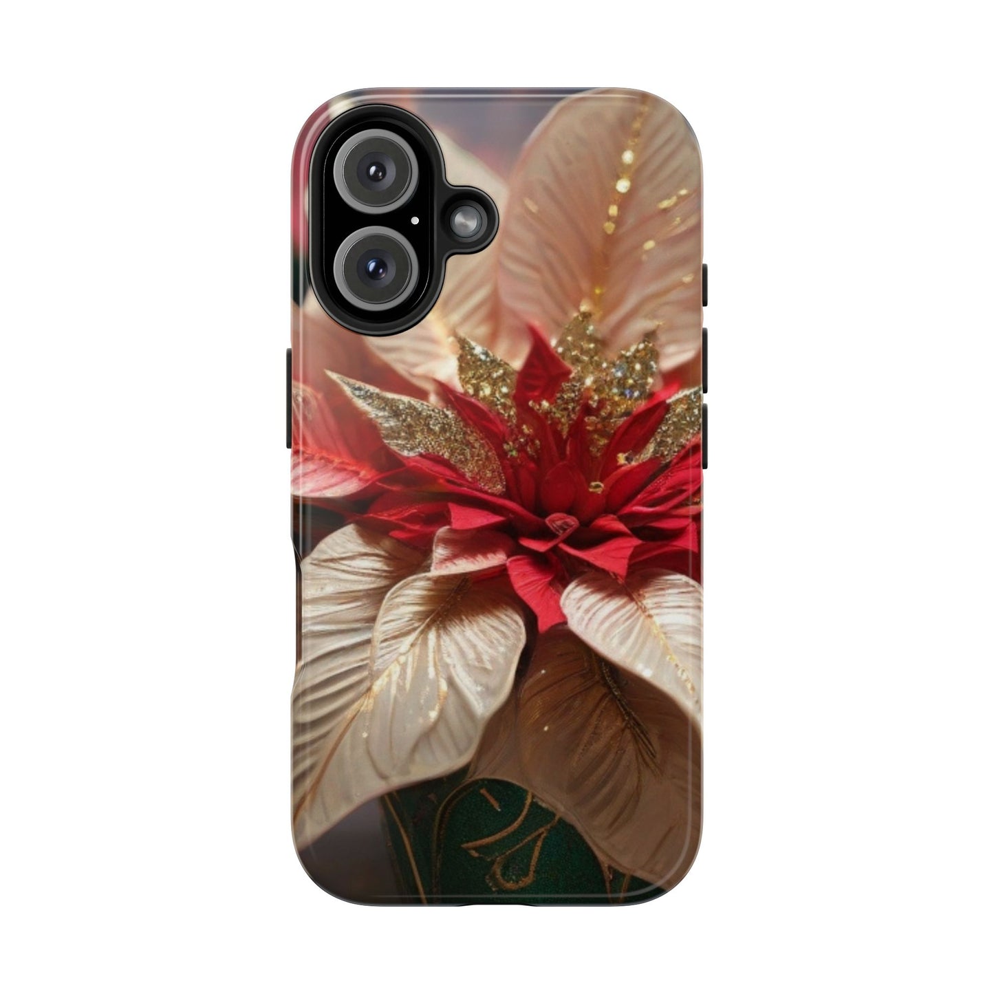 Christmas Poinsettia Floral iPhone Case | Sole Artist Studio