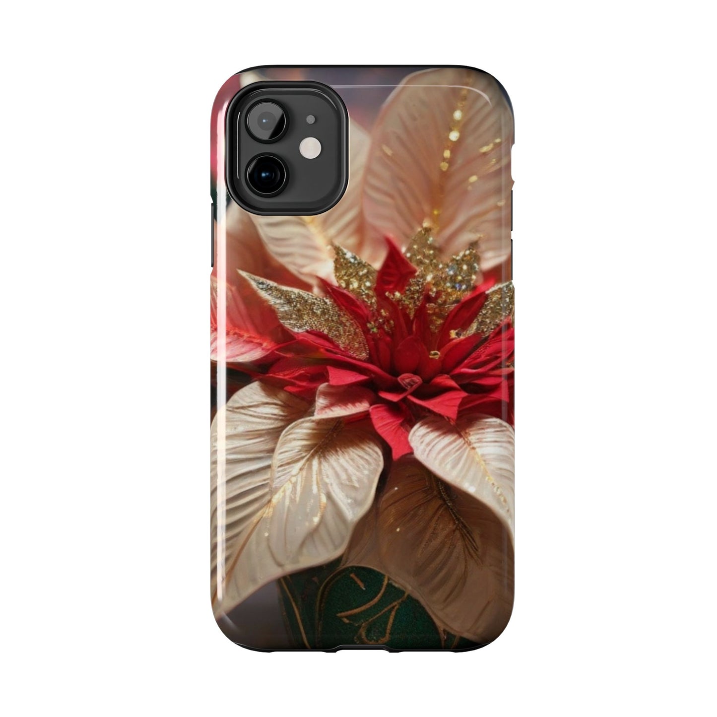 Christmas Poinsettia Floral iPhone Case | Sole Artist Studio