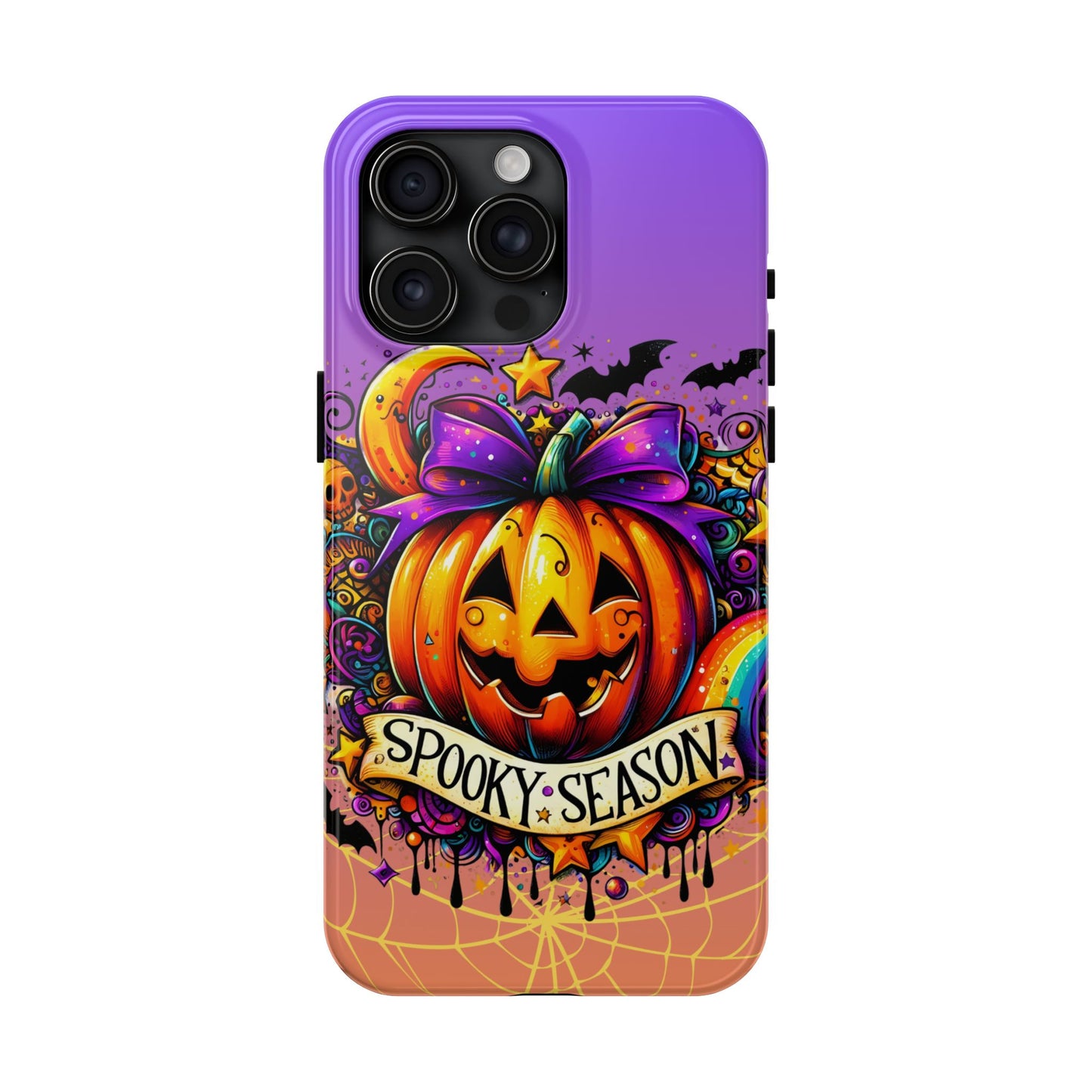 Spooky season pumpkin, Halloween themed Phone case iPhone compatible Models 11-16