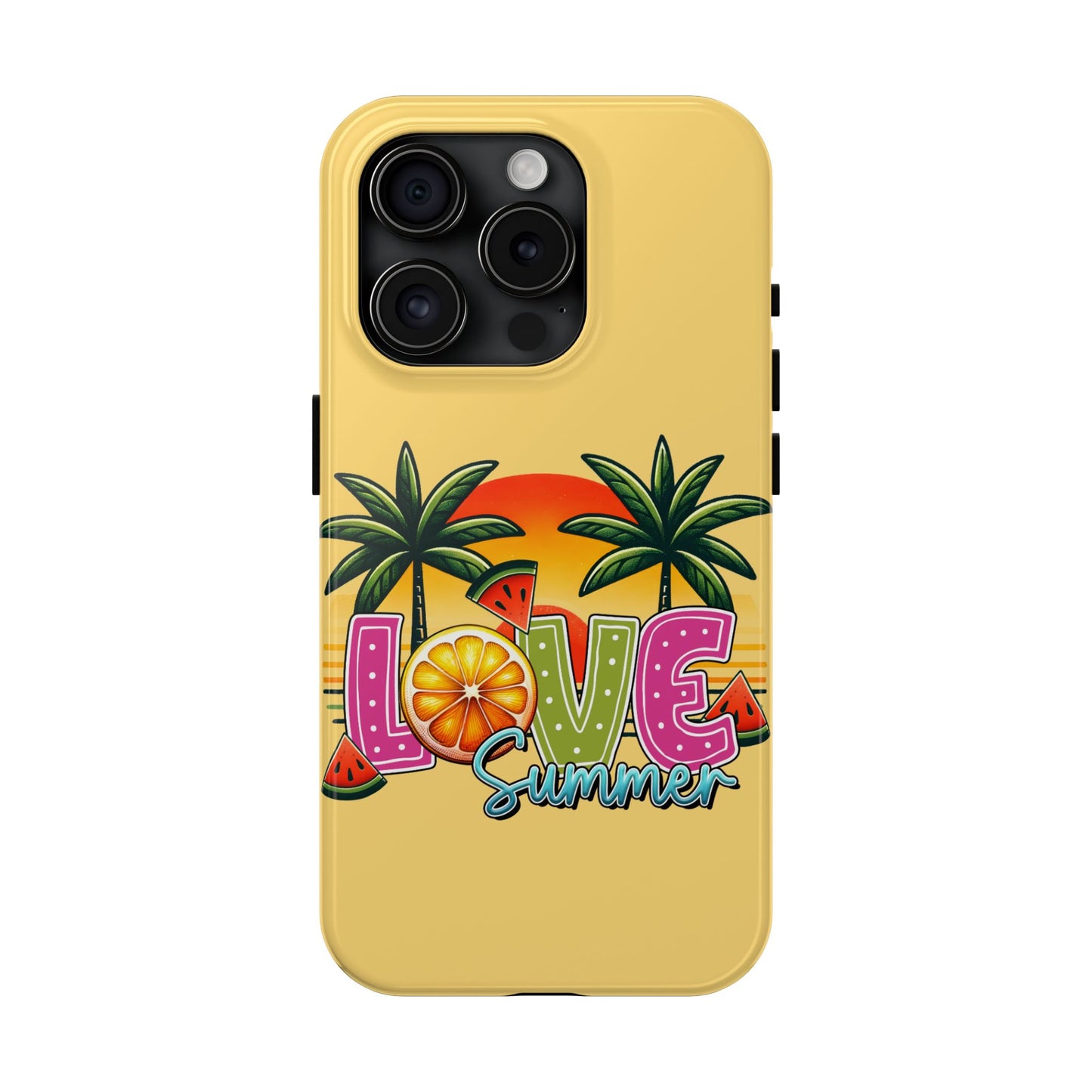 Yellow LOVE Summer Aesthetic iPhone Case | Sole Artist Studio