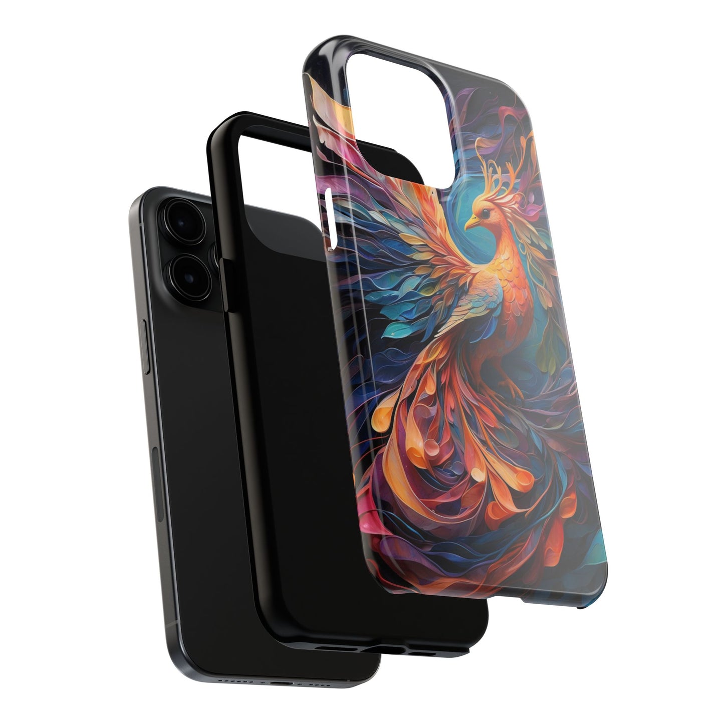 Colorful phoenix phone case-Compatible with iPhone models