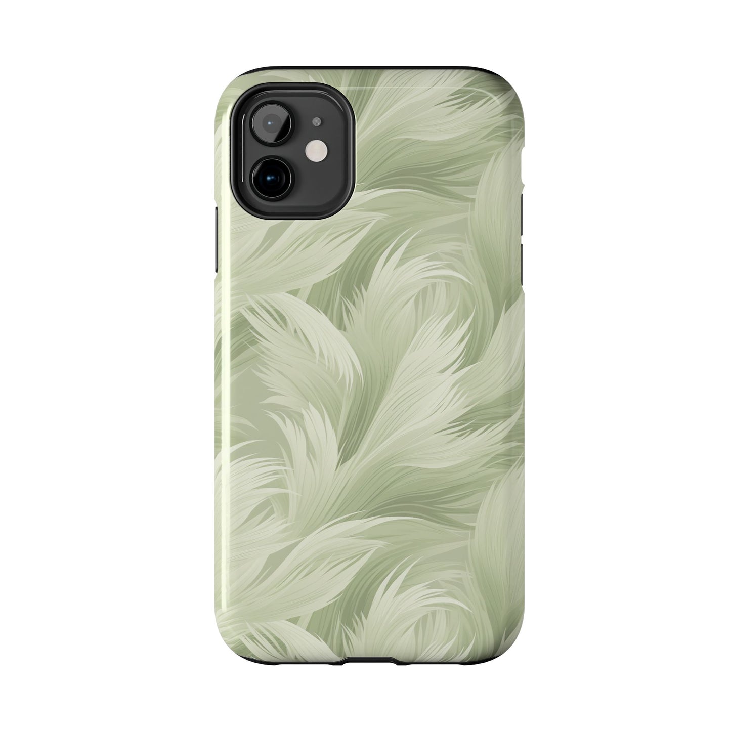 Feathered Sage Green Abstract iPhone Case | Sole Artist Studio