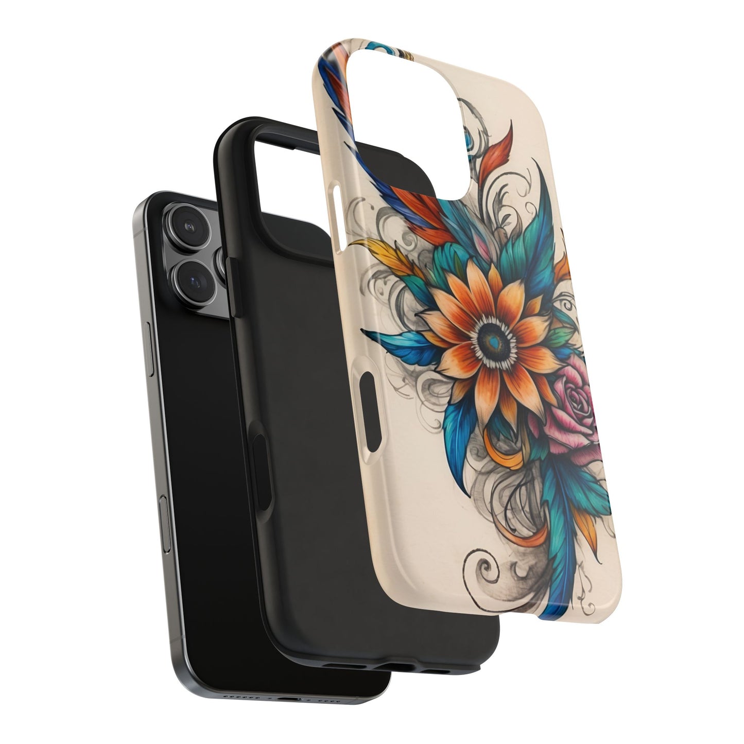 Tattoo Style Floral iPhone Case | Sole Artist Studio