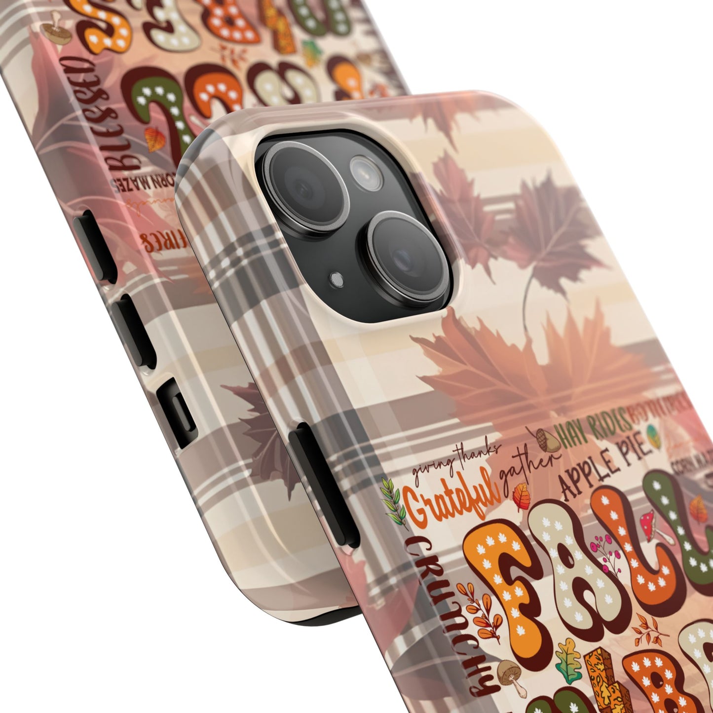 Fall Vibes iPhone 16 Case, Fall iPhone Cover, Festive Holiday Accessory, Cute fall Phone Protector, seasonal Tech
