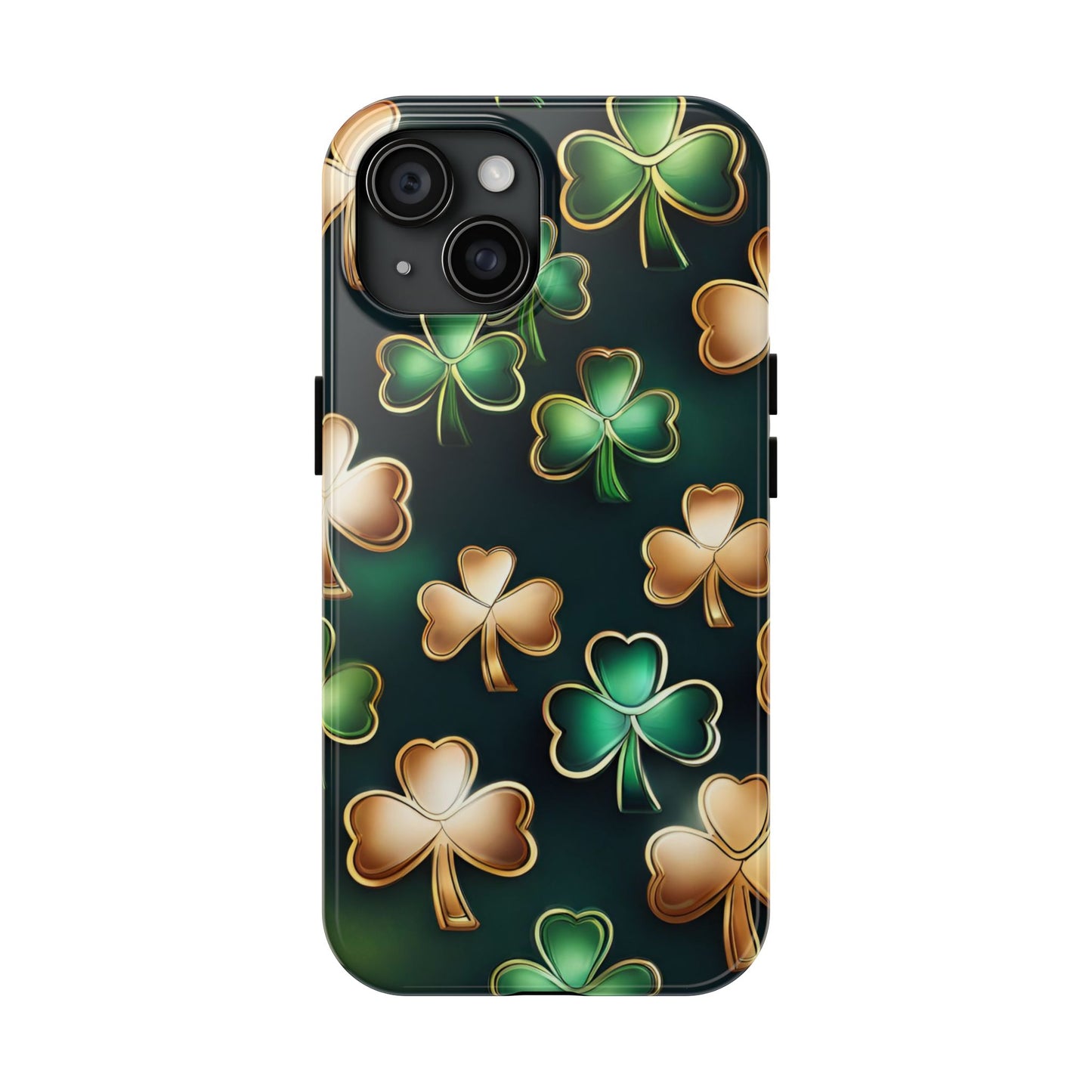 Green & Gold Shamrocks iPhone Case | Sole Artist Studio