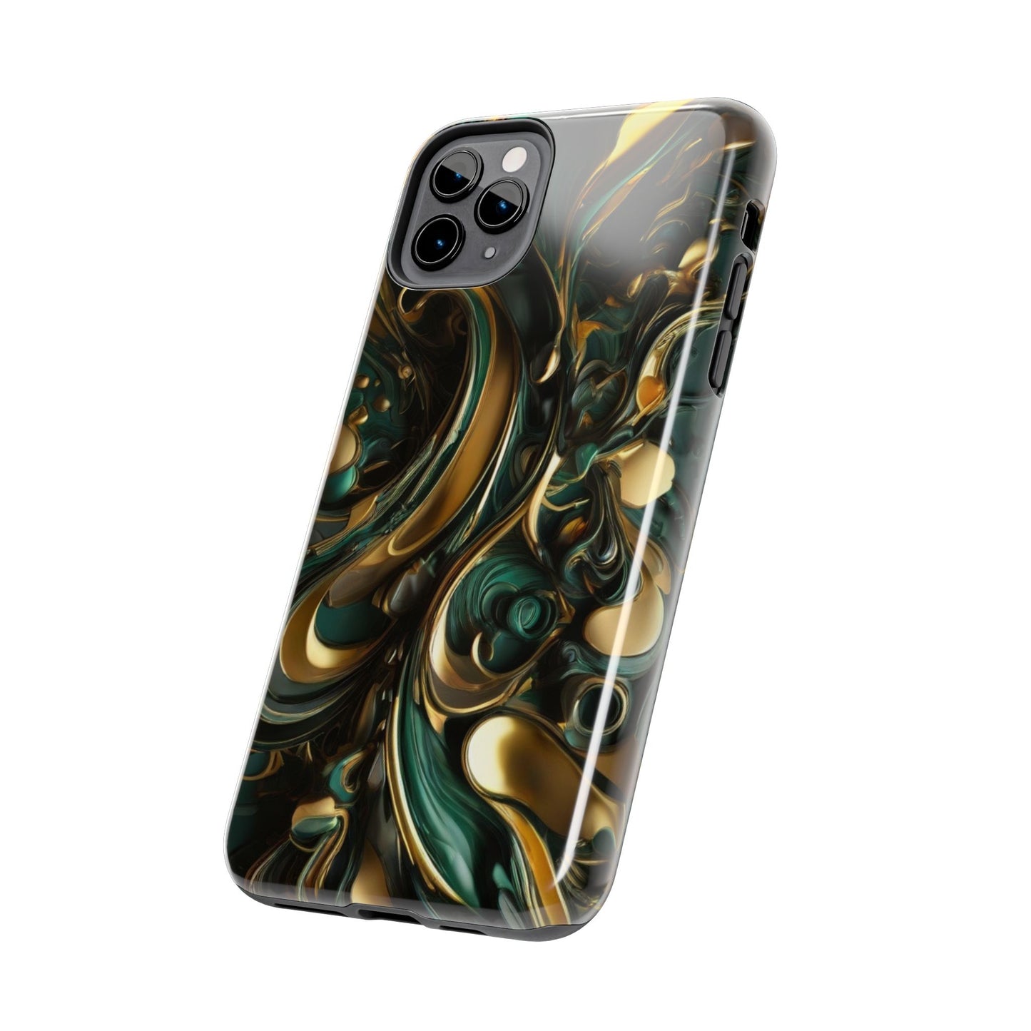 Green & gold abstract phone case- St.Patrick's Day- elegant phone cover