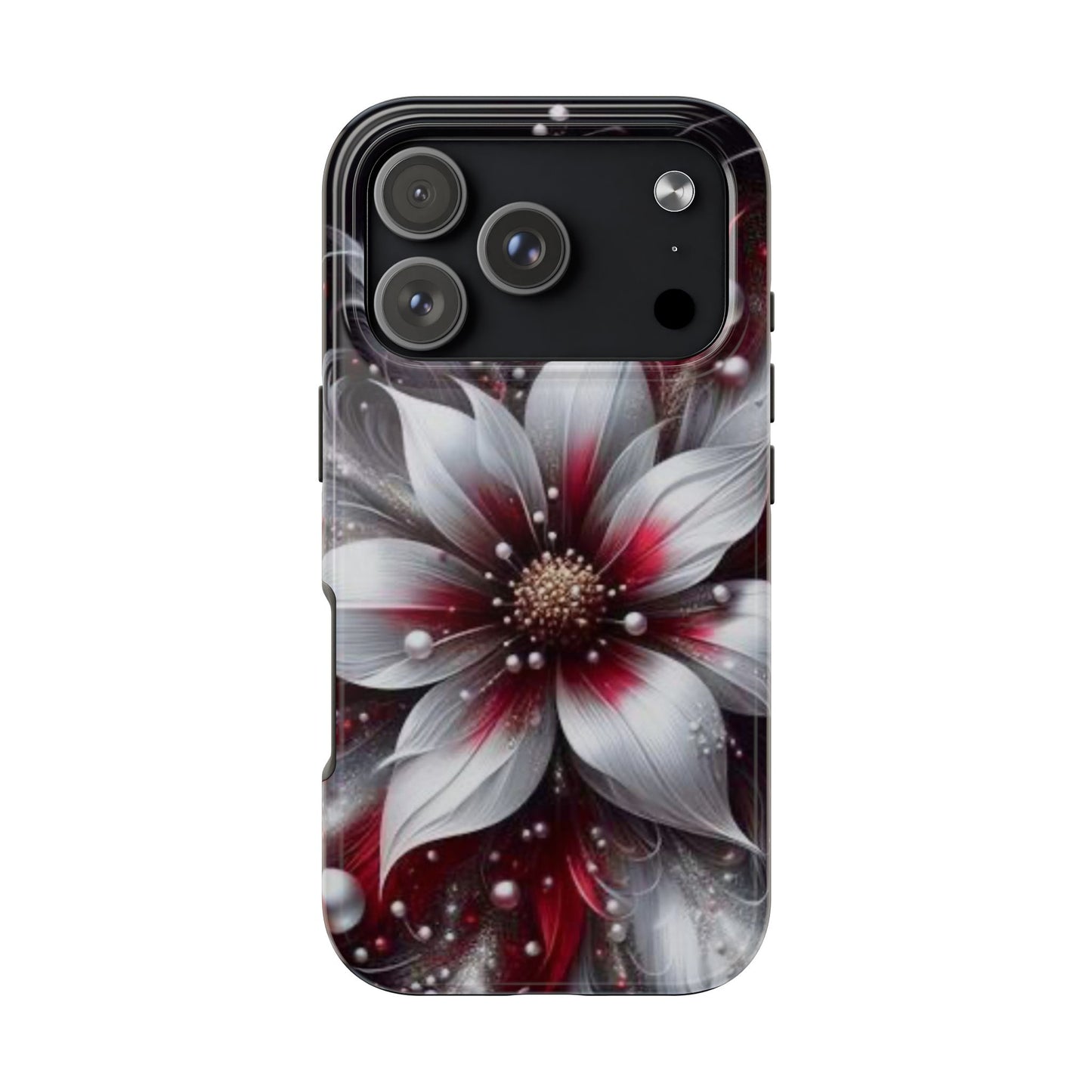 Red & White Christmas Floral iPhone Case | Sole Artist Studio
