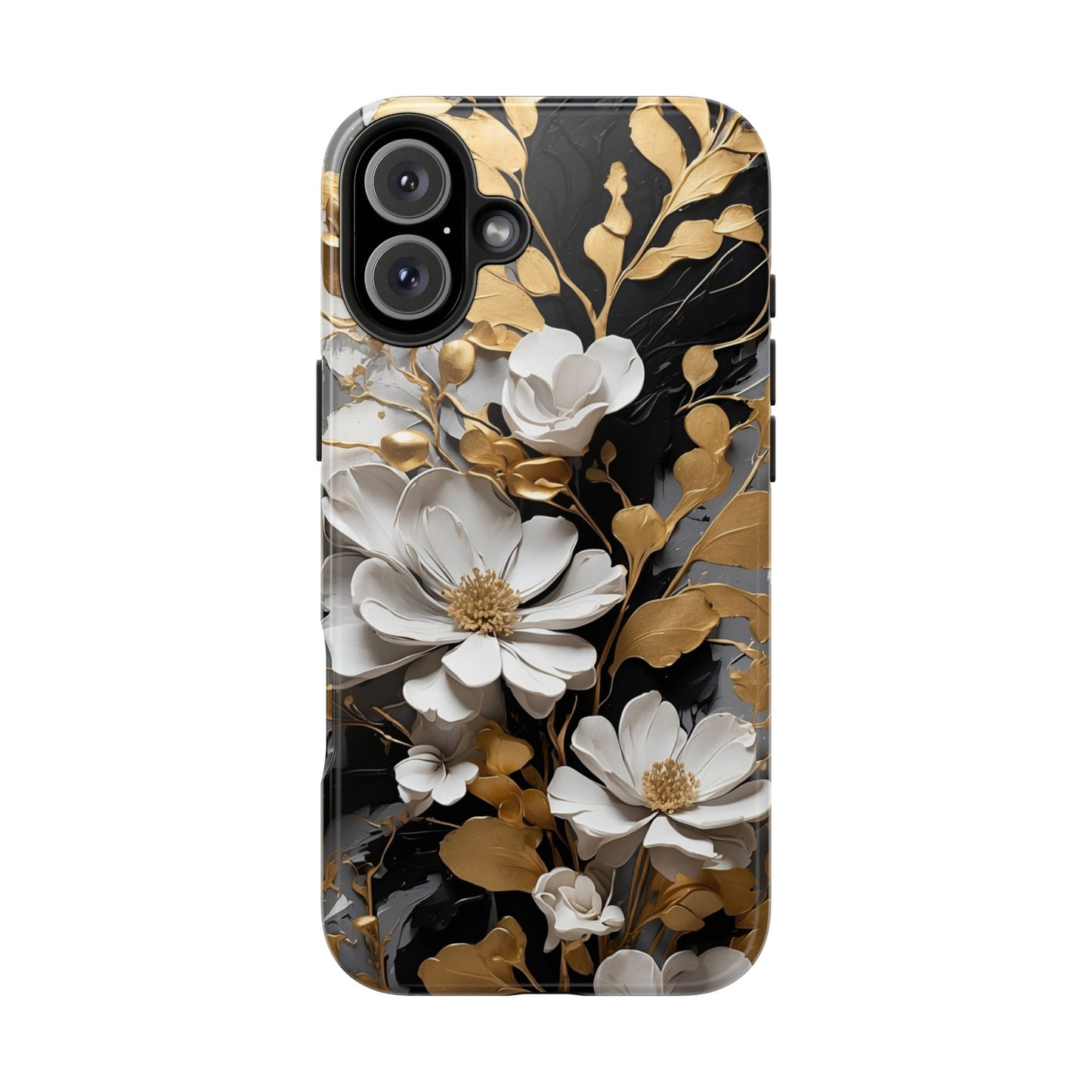 Black & Gold Floral iPhone Case | Sole Artist Studio